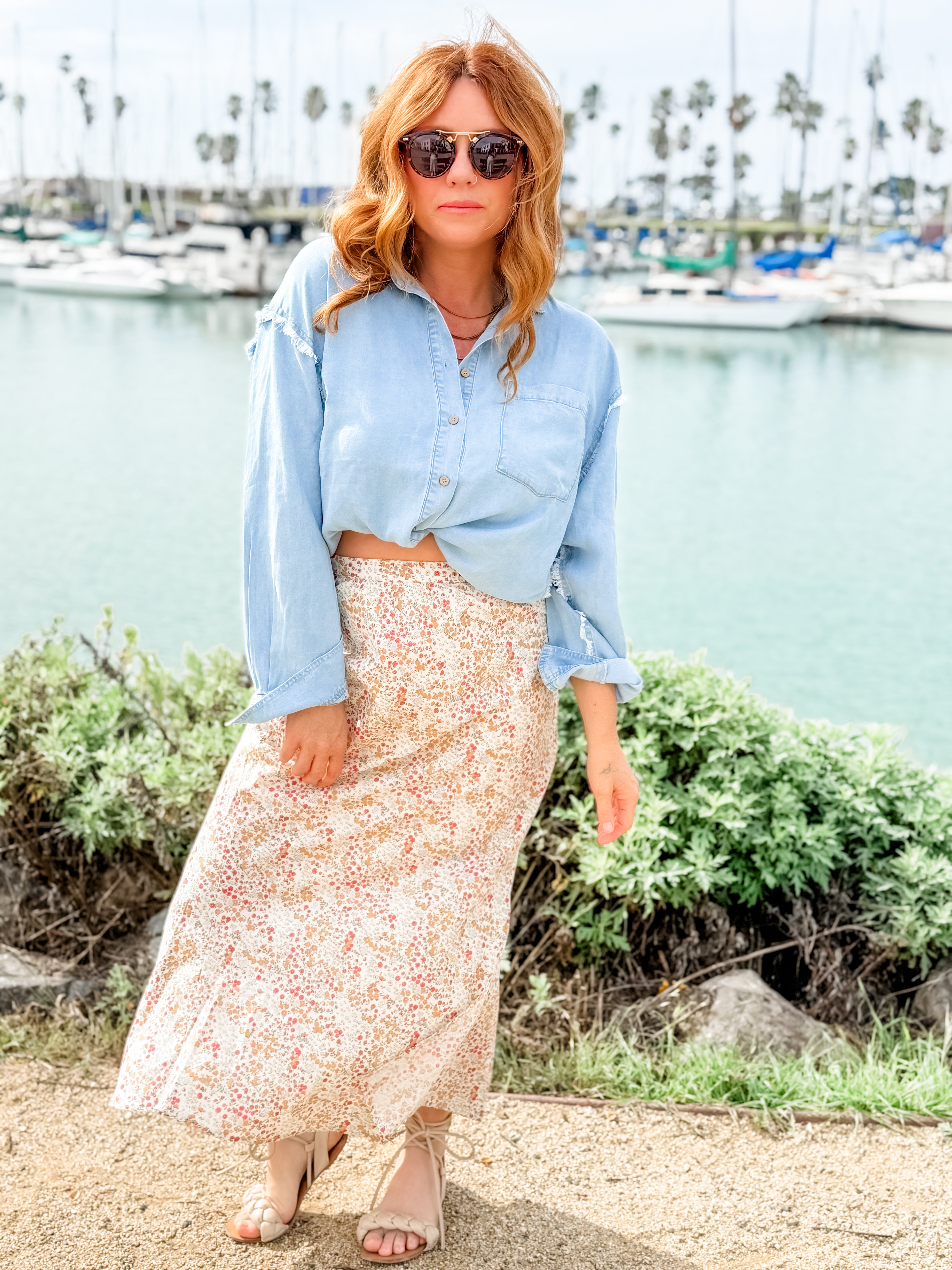 Bohemian Melody Midi Skirt