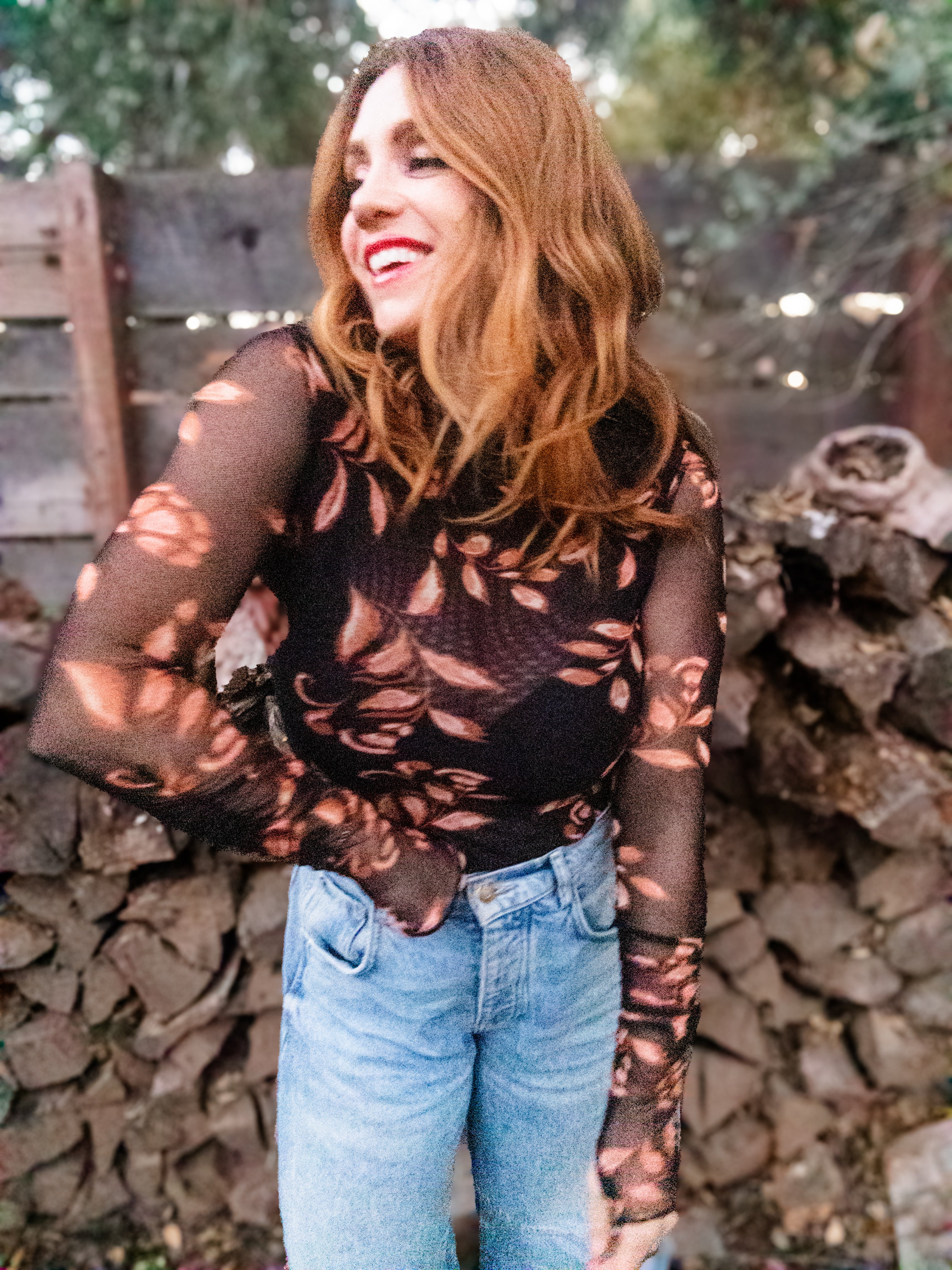 Fallen Leaf Mesh Bodysuit