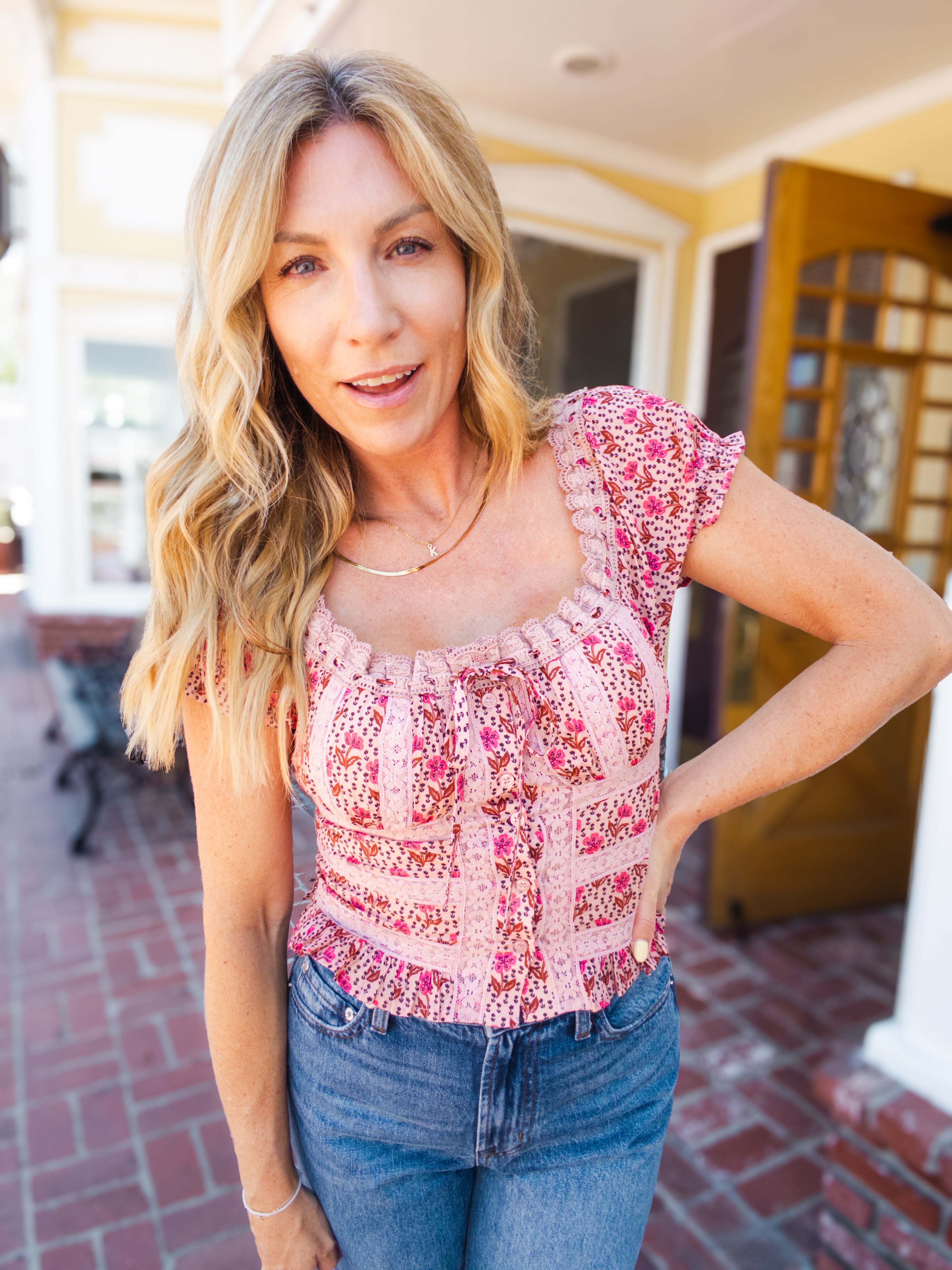 Lynn Ditsy Floral Top