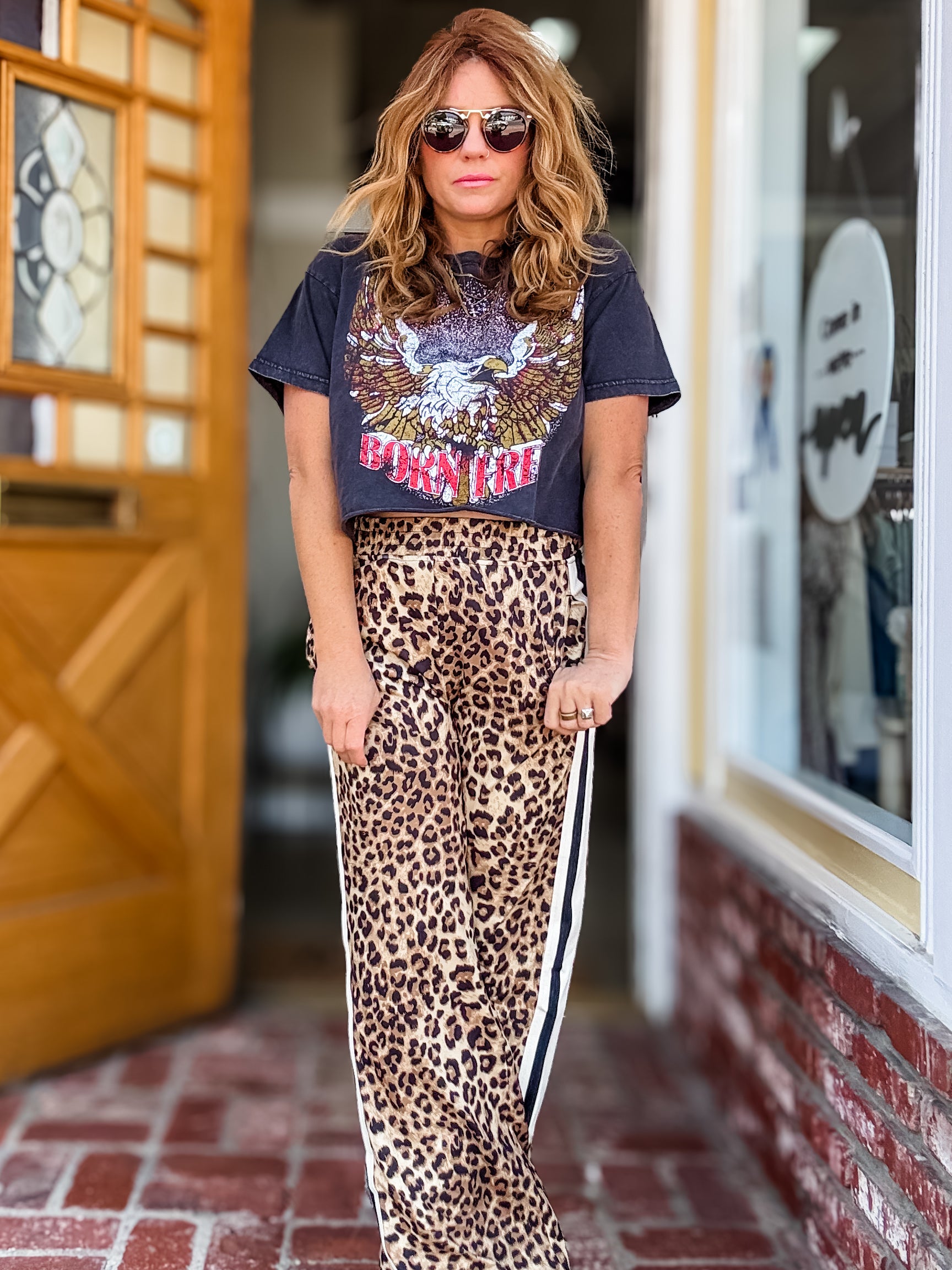 Run In Leopard Track Pant
