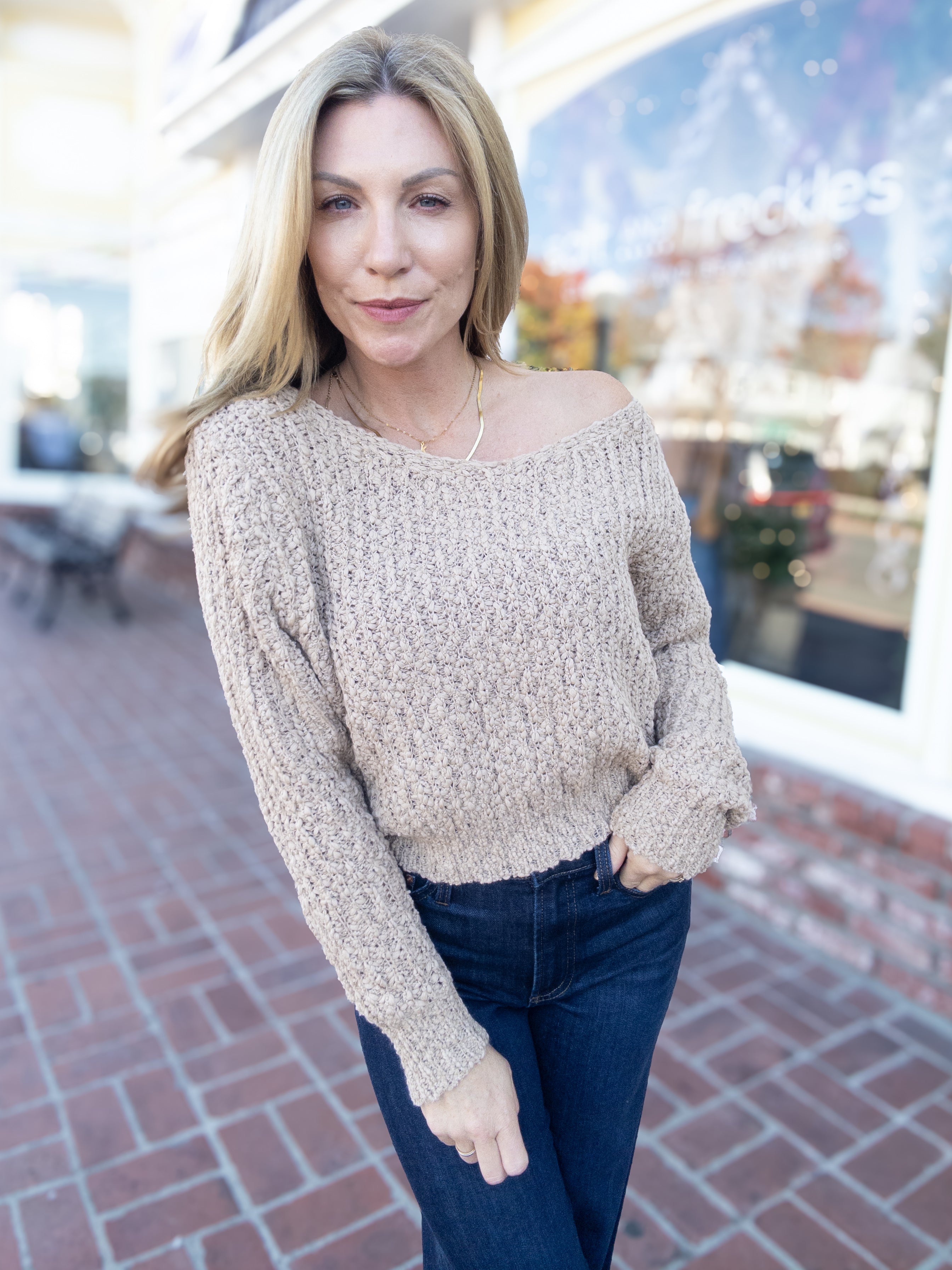 Cappuccino Loose Neck Sweater