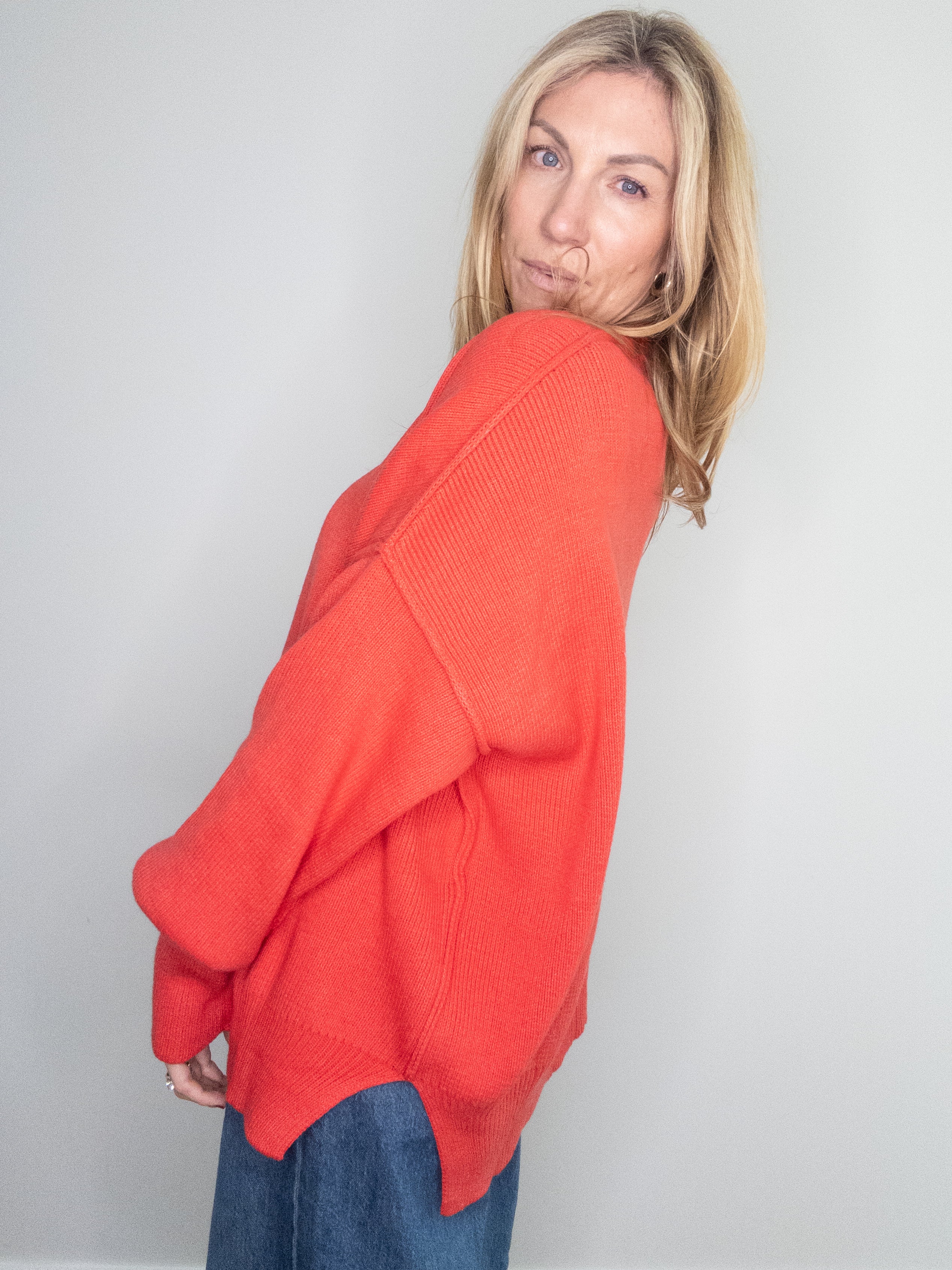 Cherry Pop Oversized Knit Sweater