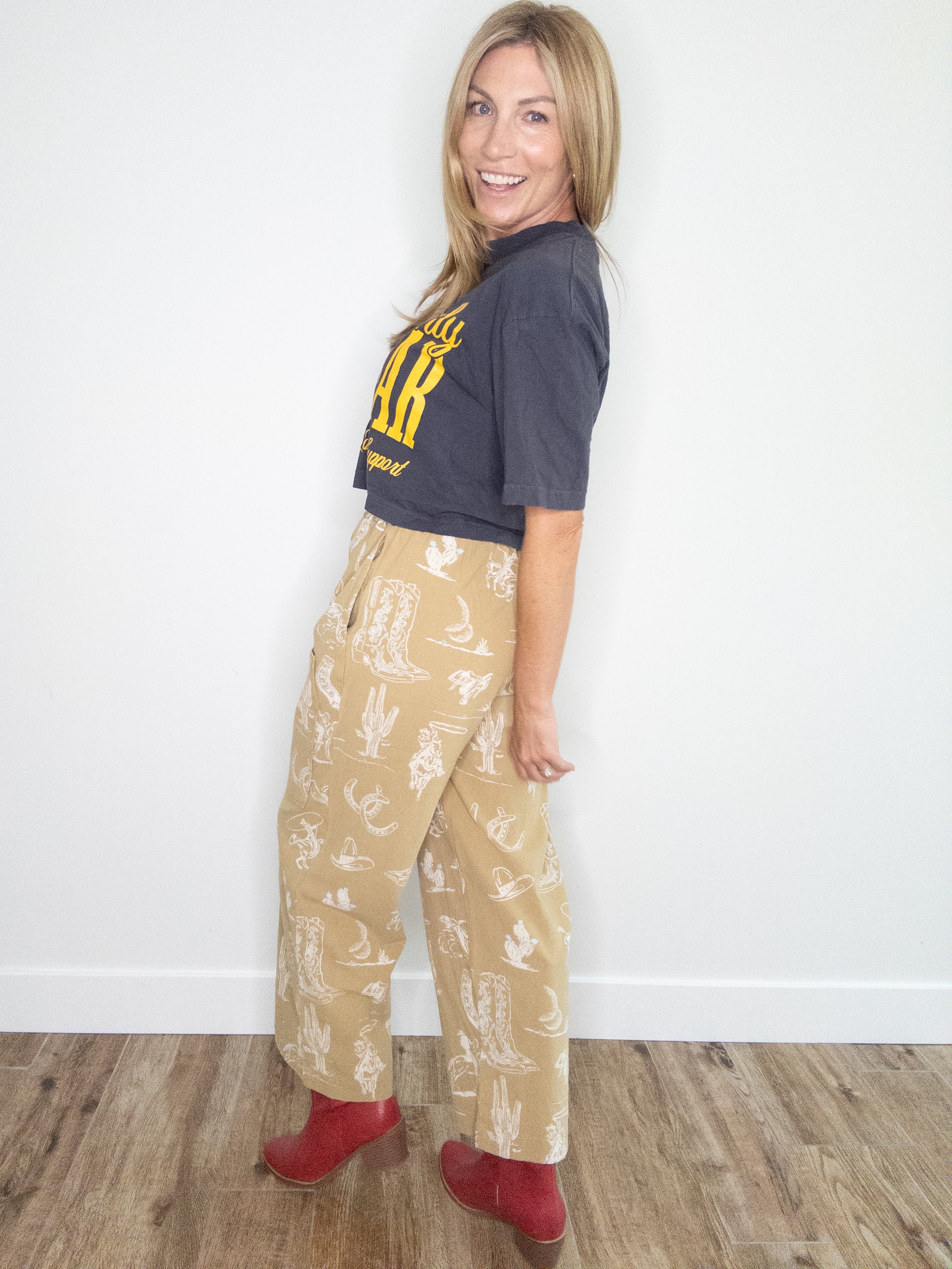 Get Rowdy Western Motif Pants