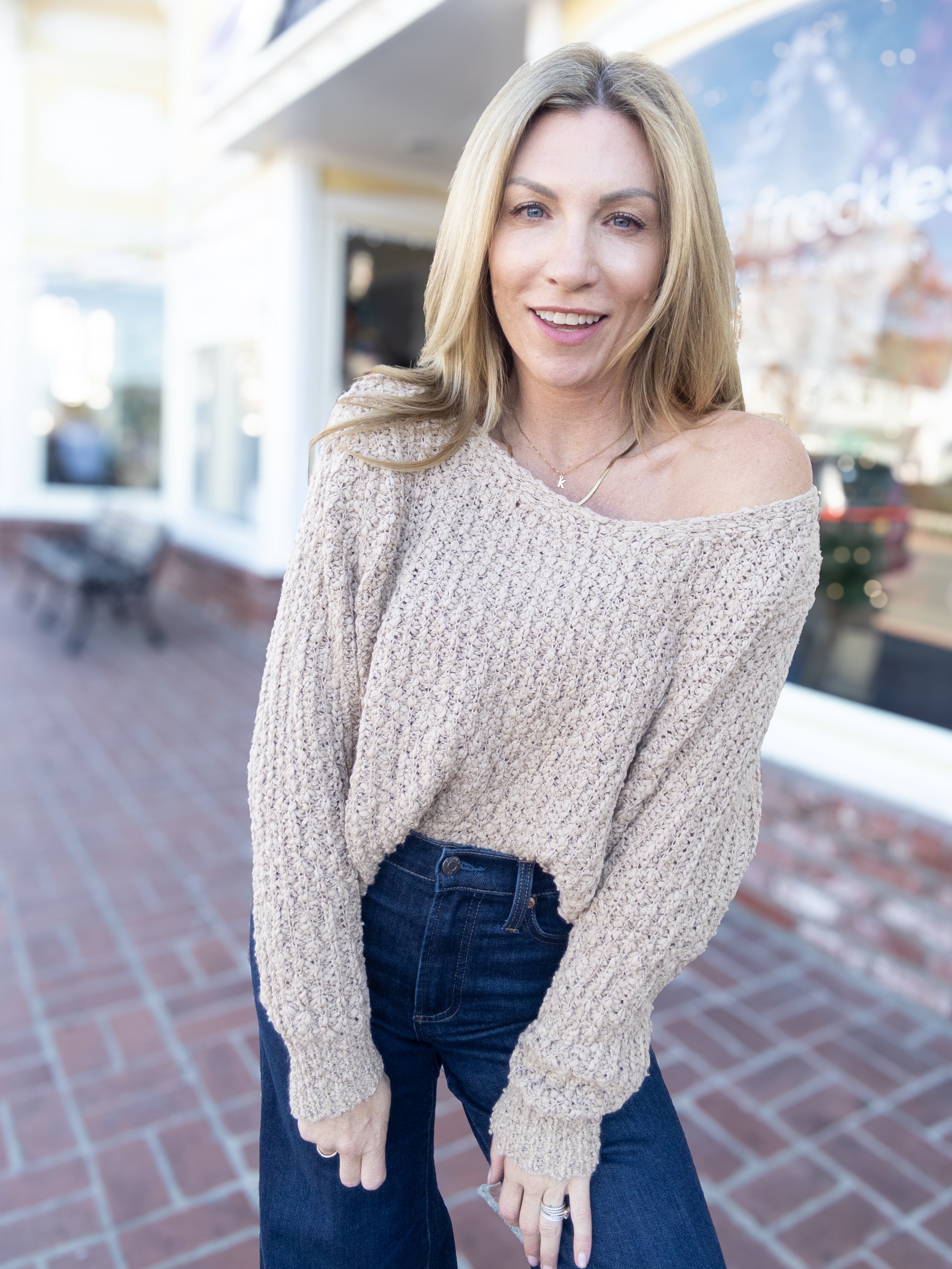 Cappuccino Loose Neck Sweater