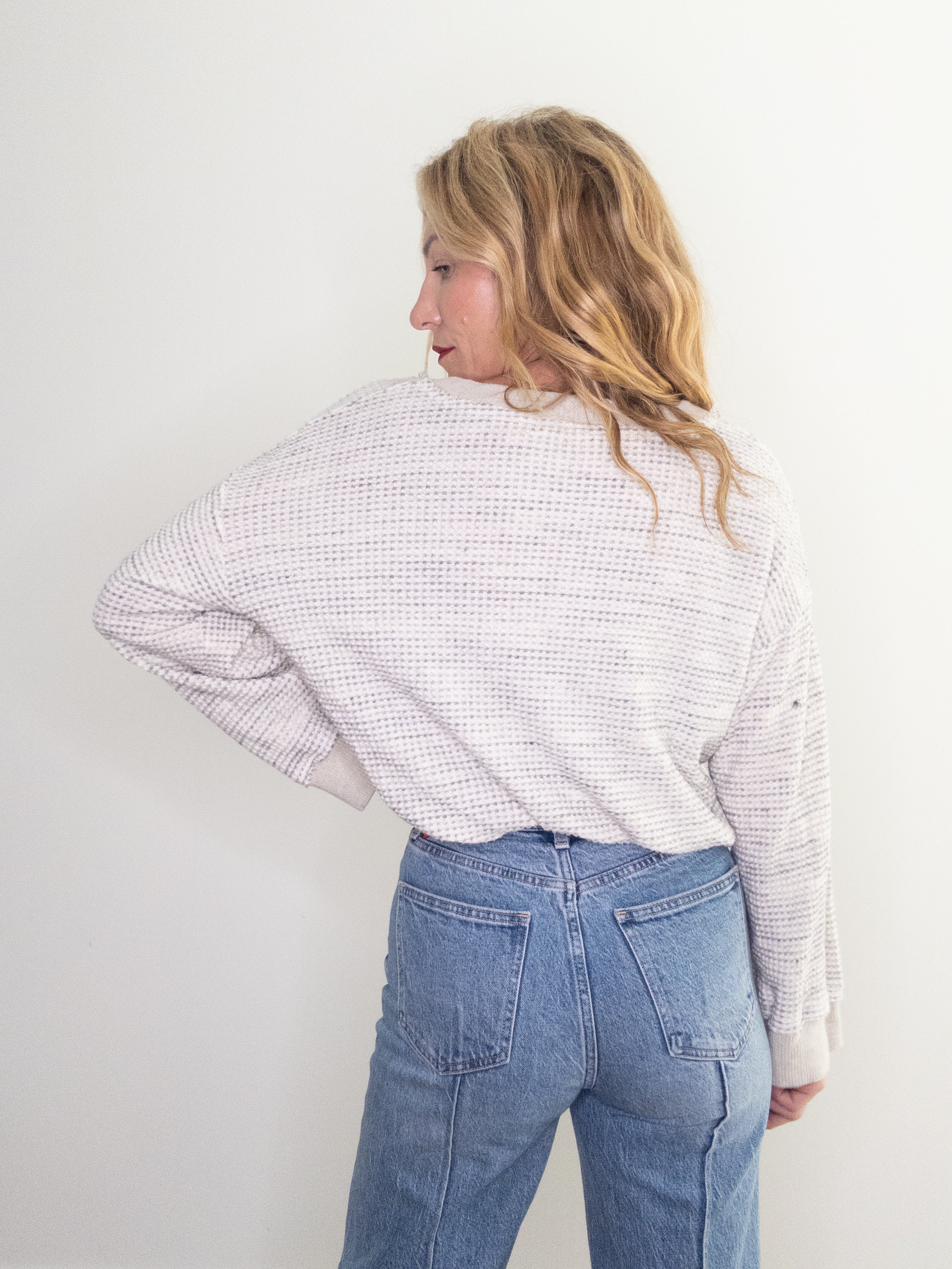 Project Social T Justina Brushed Thermal V Neck Pullover