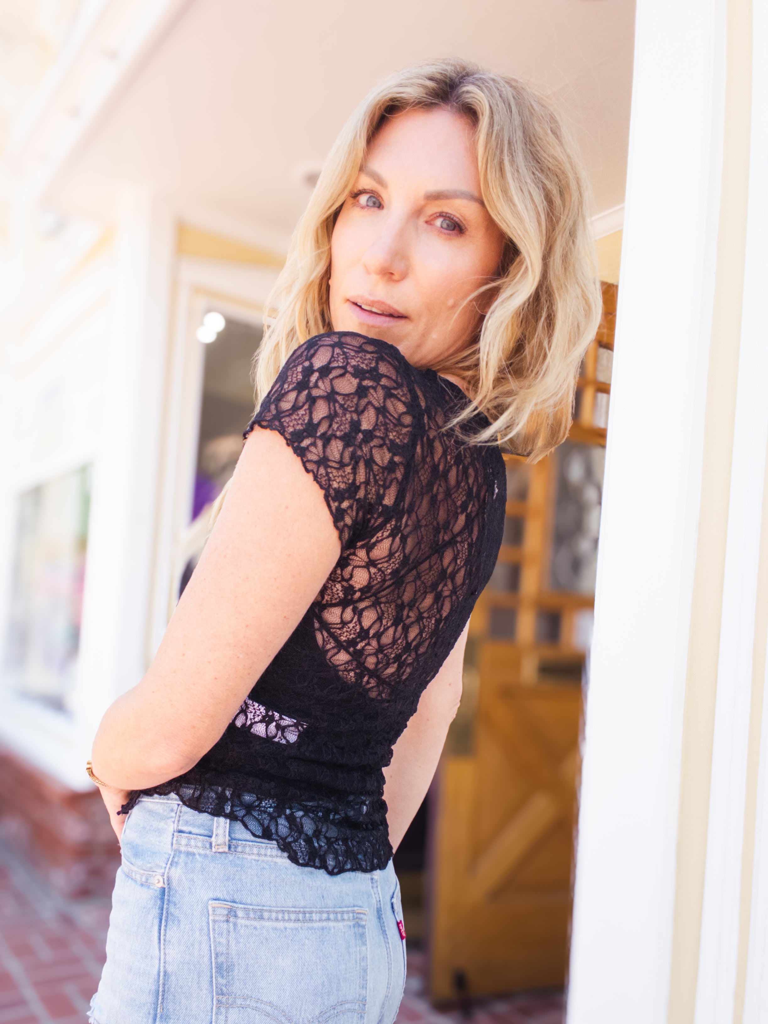 Project Social T Avila Lace Baby Tee