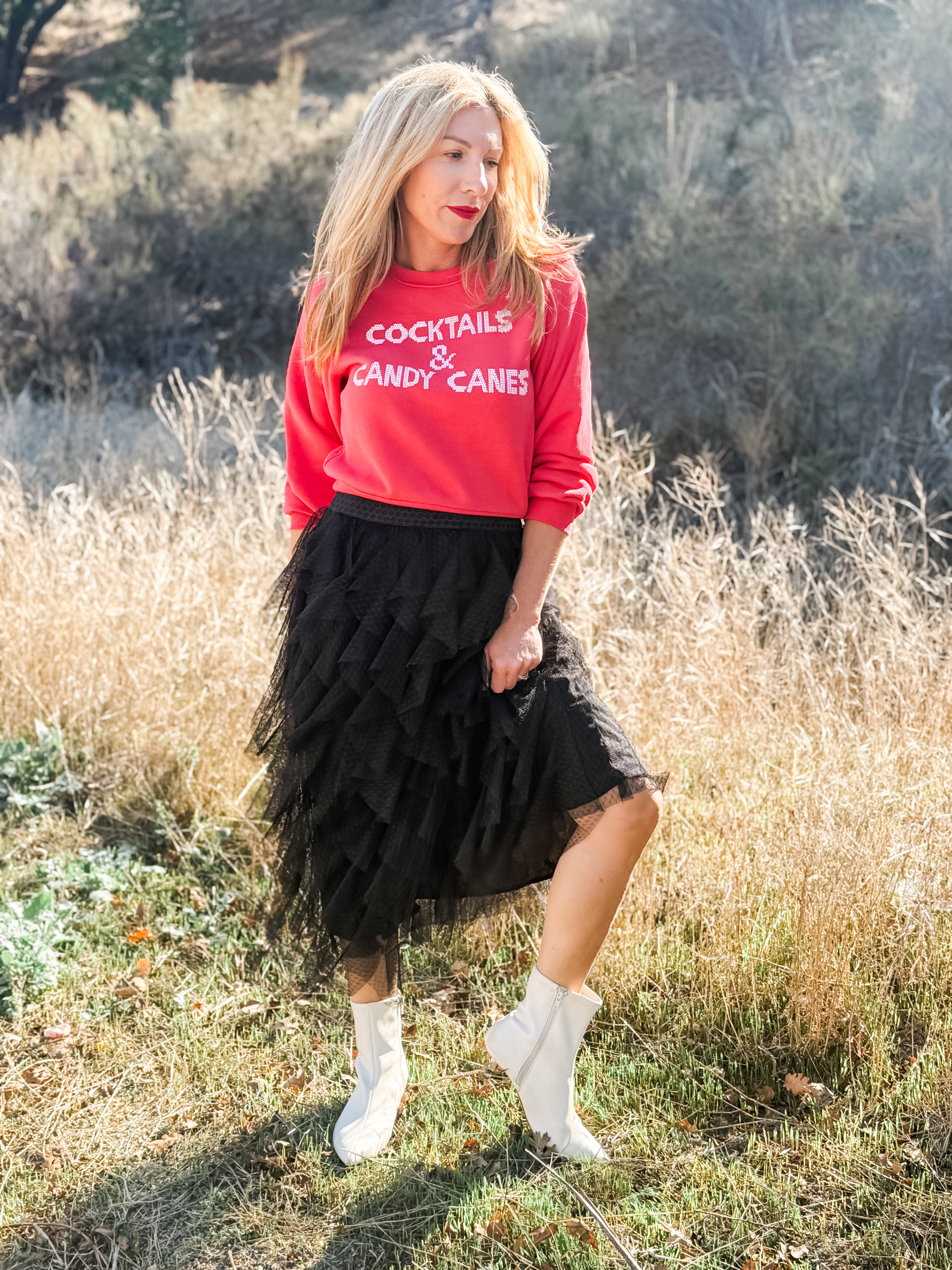 Project Social T Cocktails and Candy Canes Sweatshirt