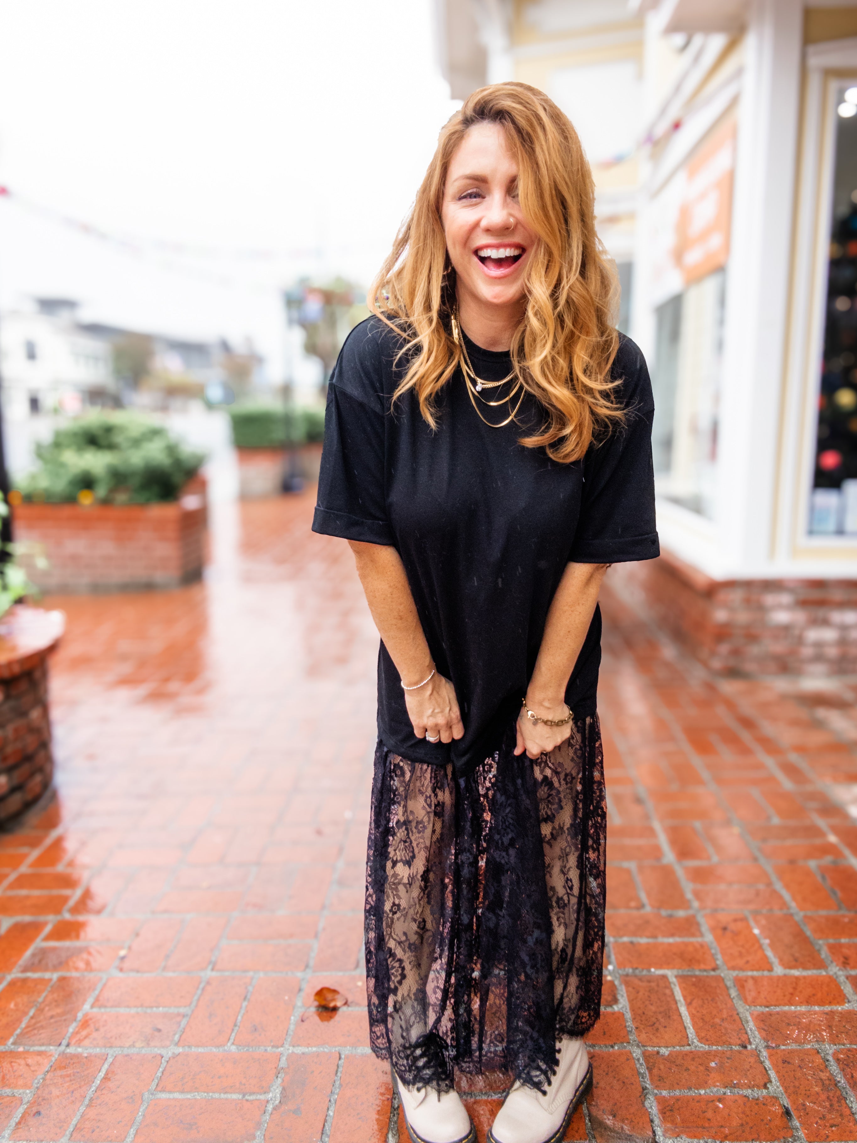 Love Affair Lace Shirt Dress