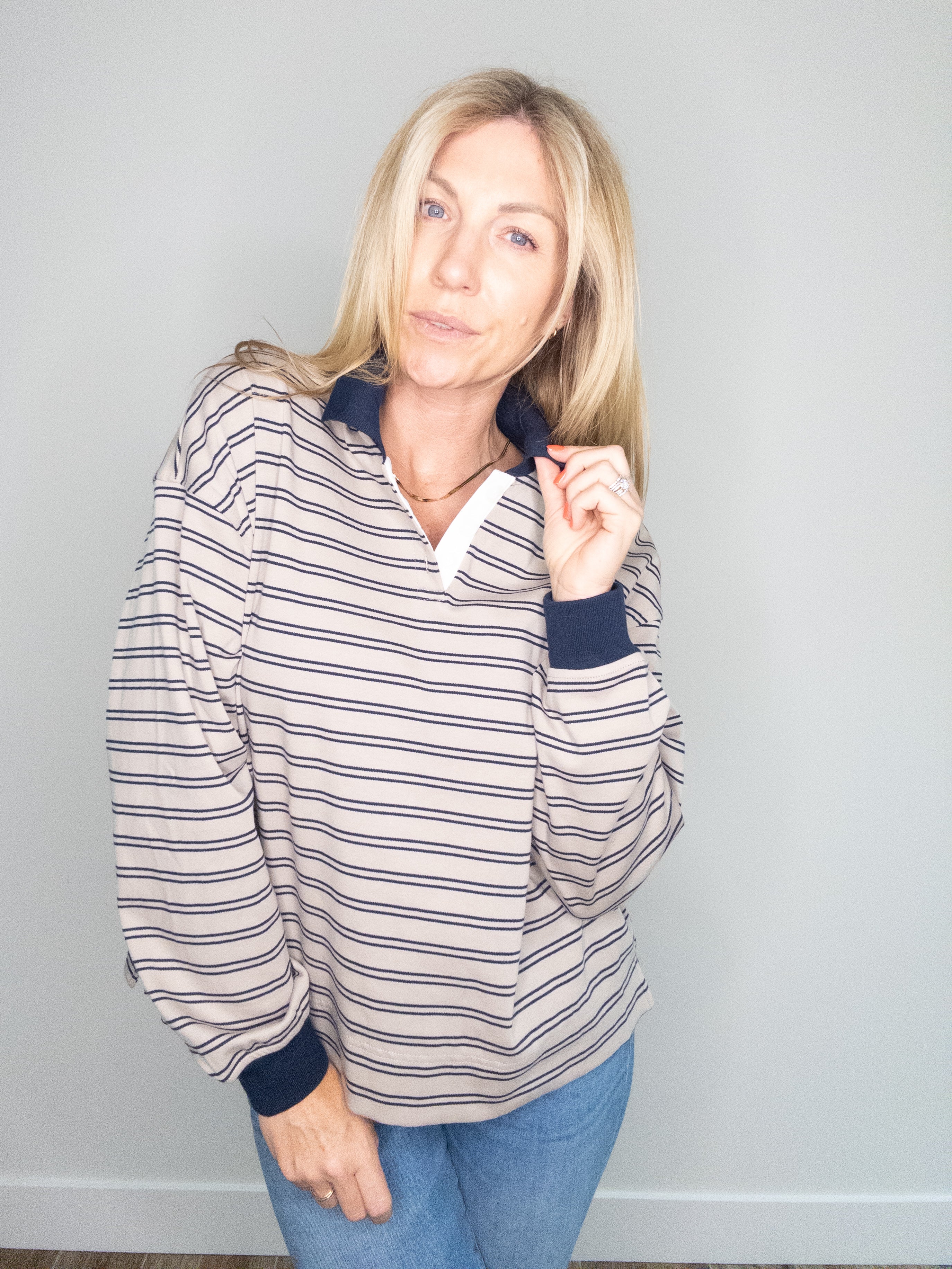 Class Is In Session Stripe Polo