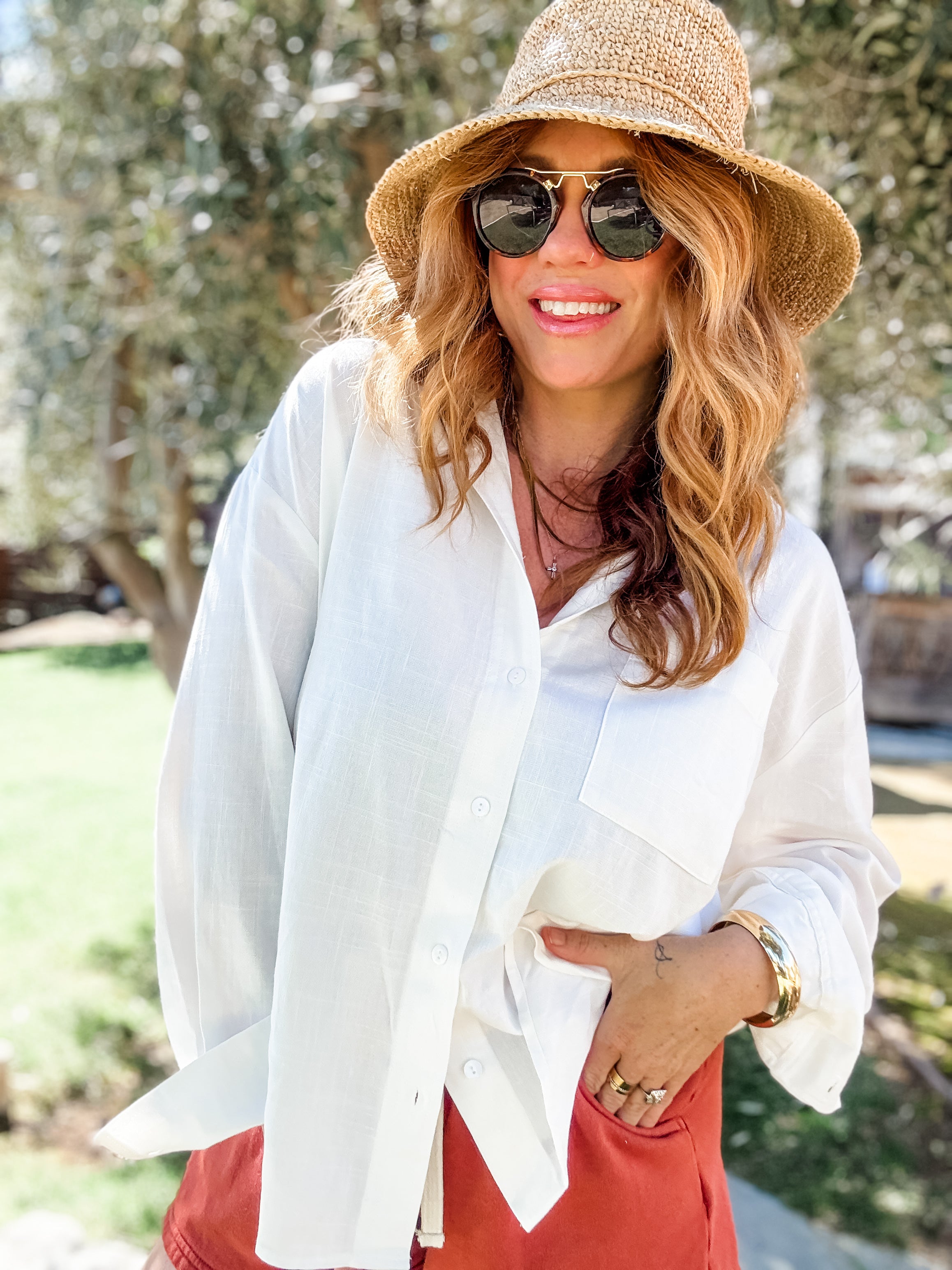 Simply Put Button Front Top