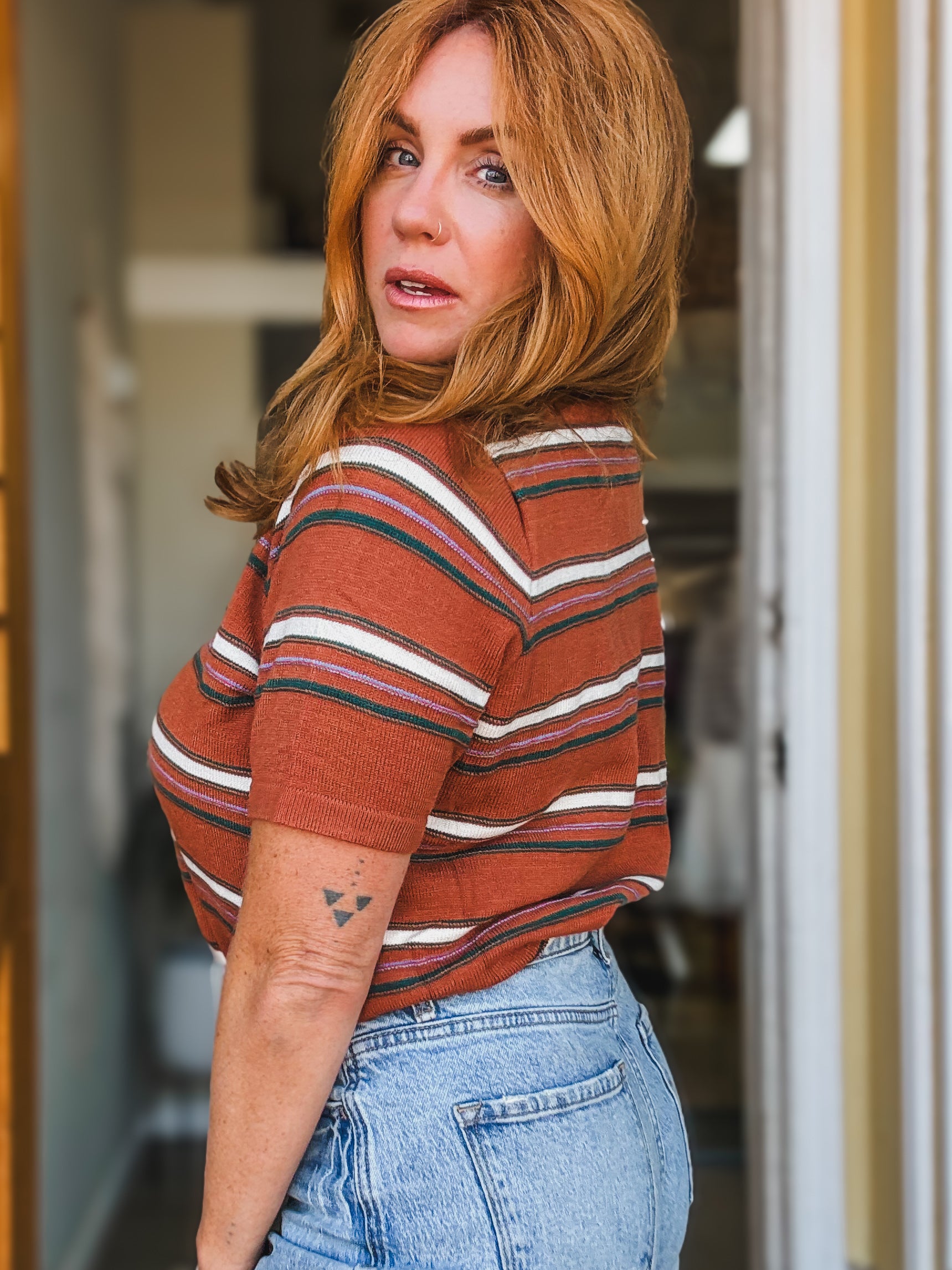 70's Retro Striped Tee