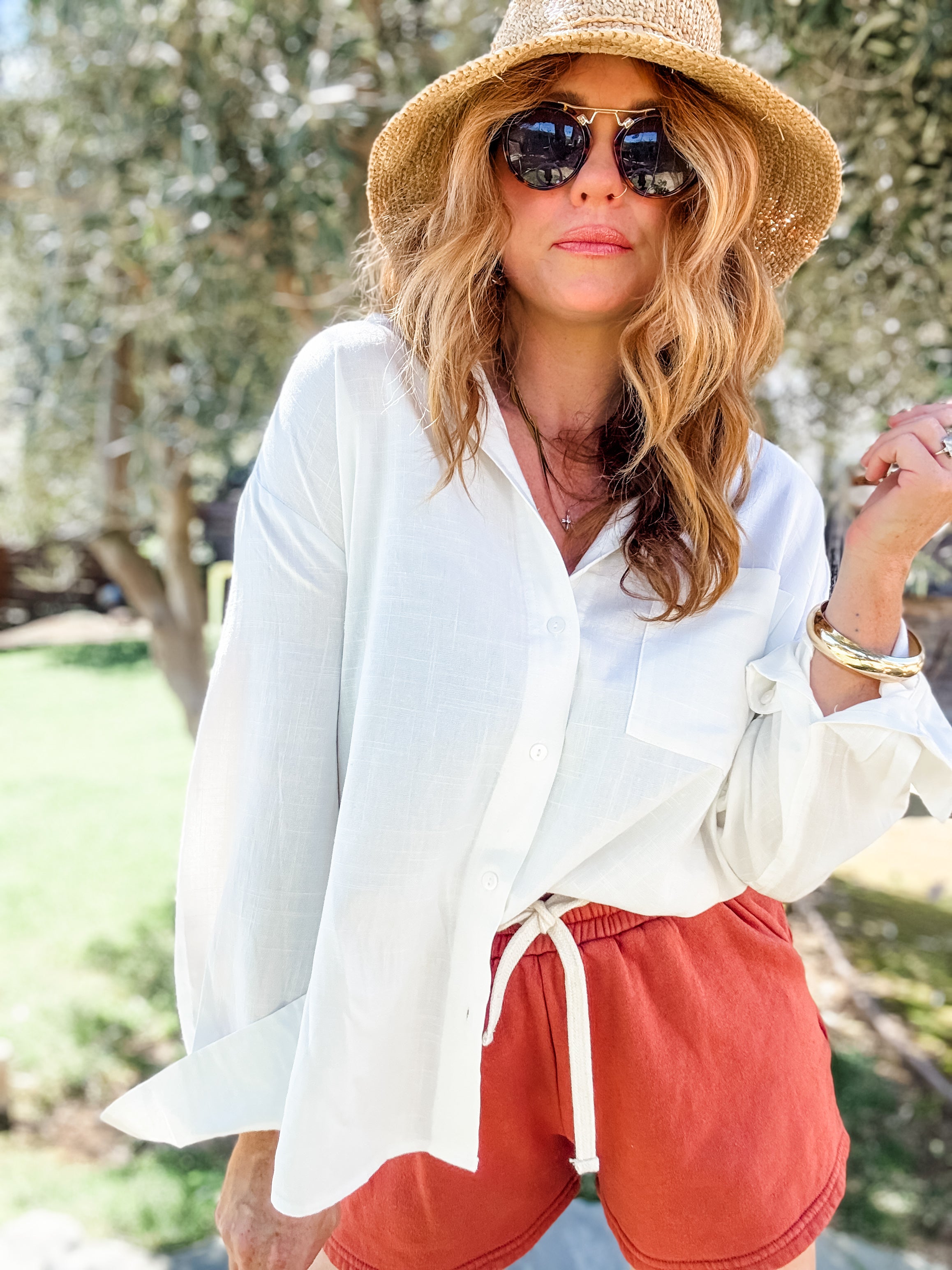 Simply Put Button Front Top