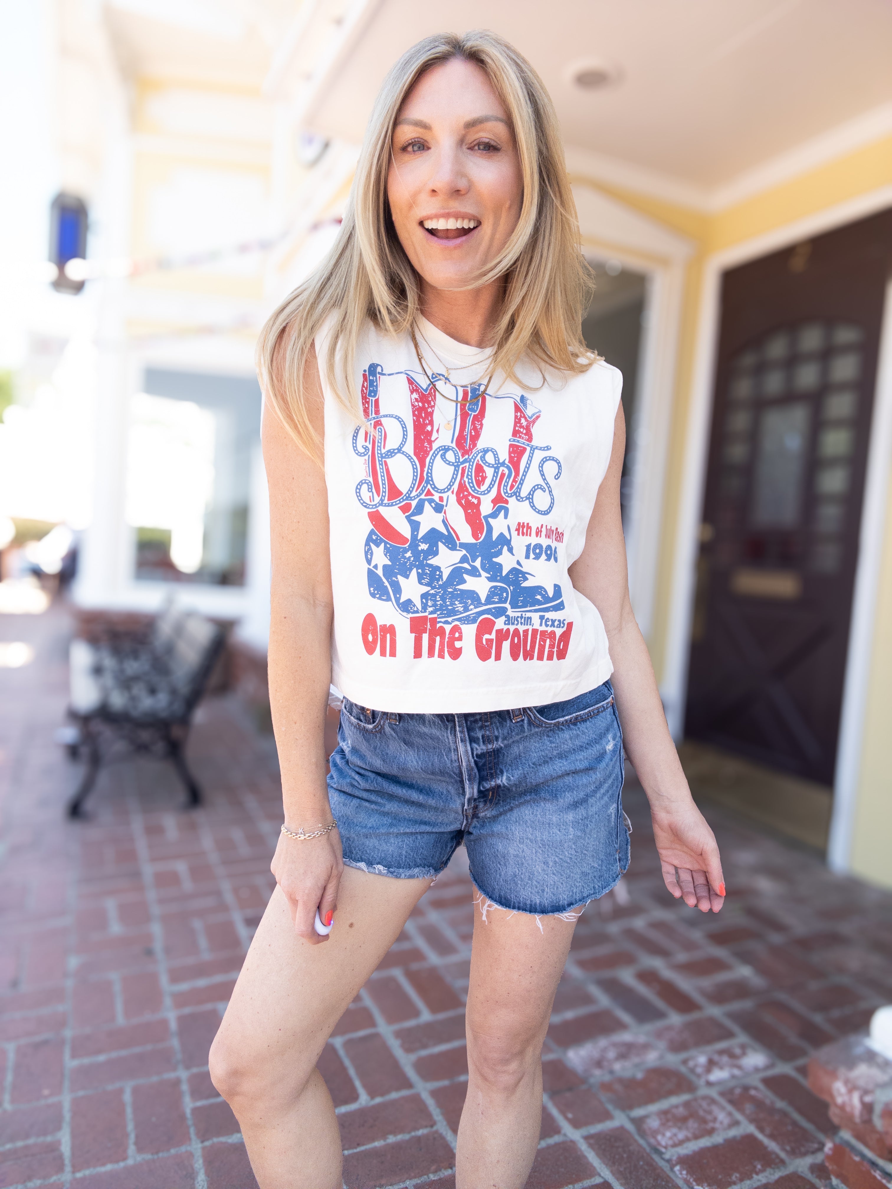 Boots On The Ground Boxy Muscle Tee