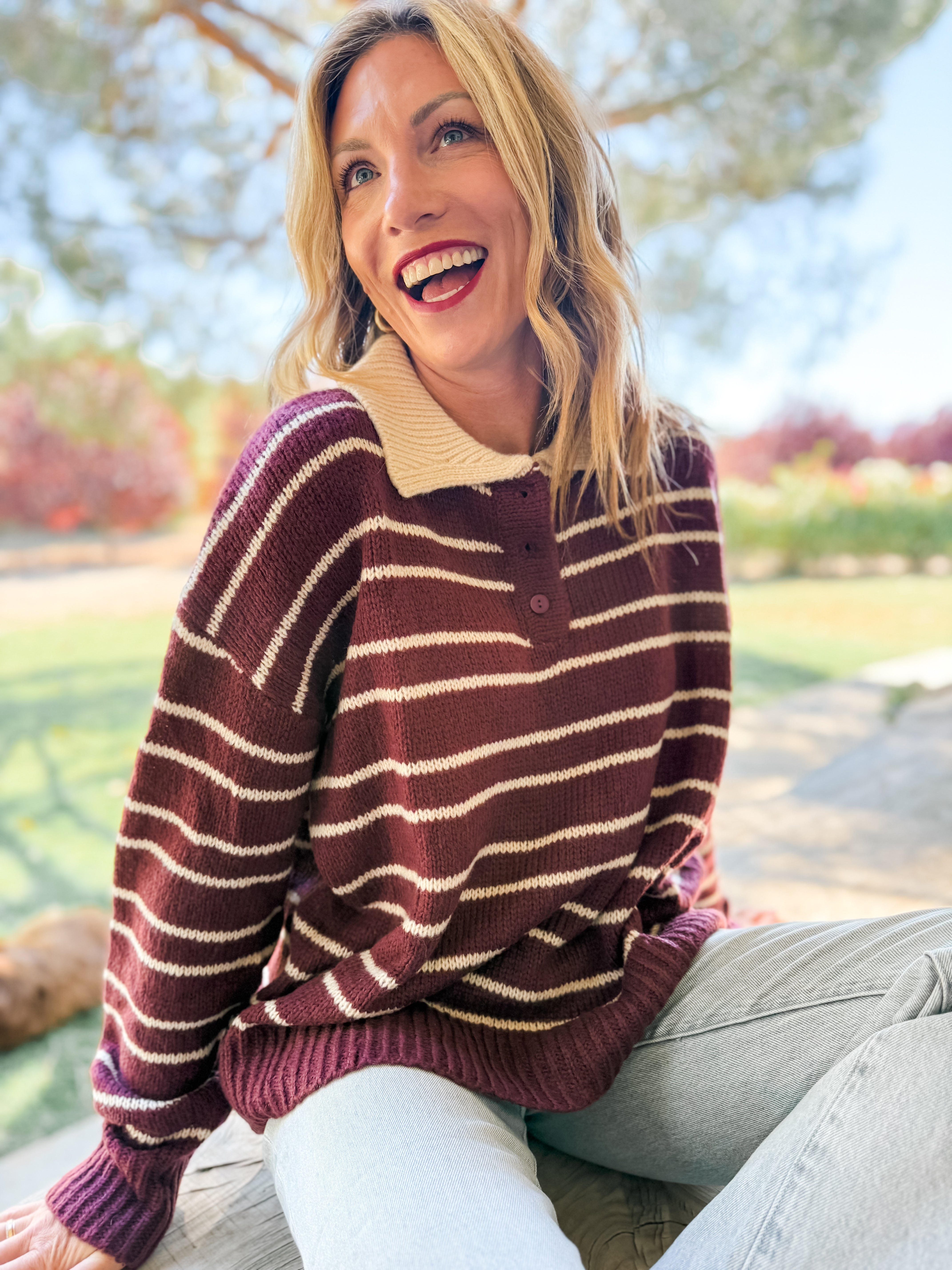 On Call Collared Sweater