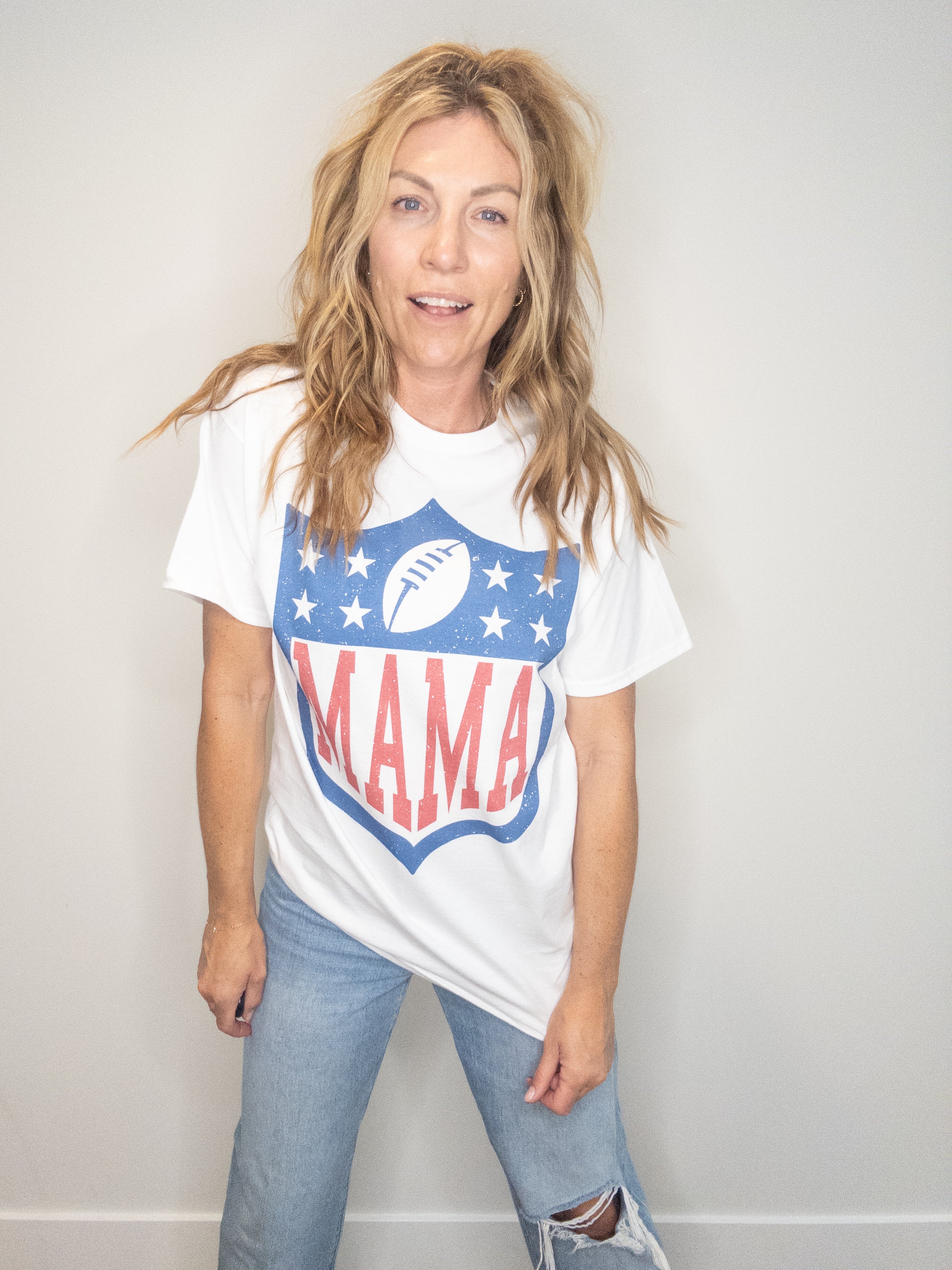 Football Mama Oversized Tee