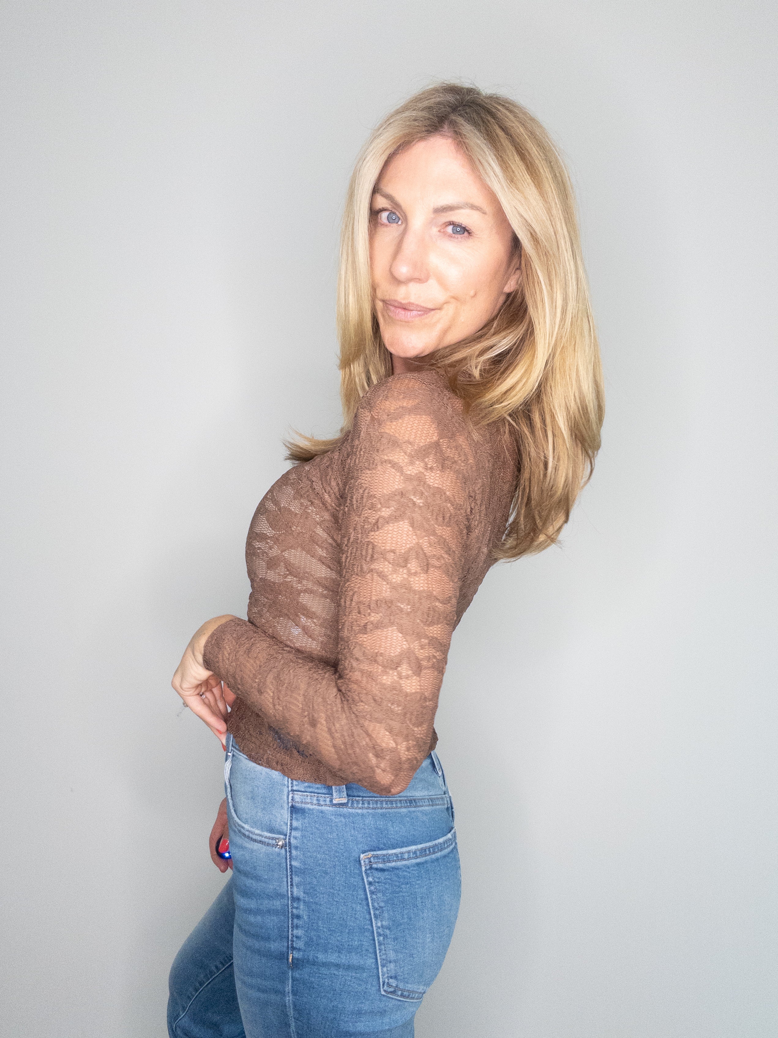 The Evie Sheer Lace Top