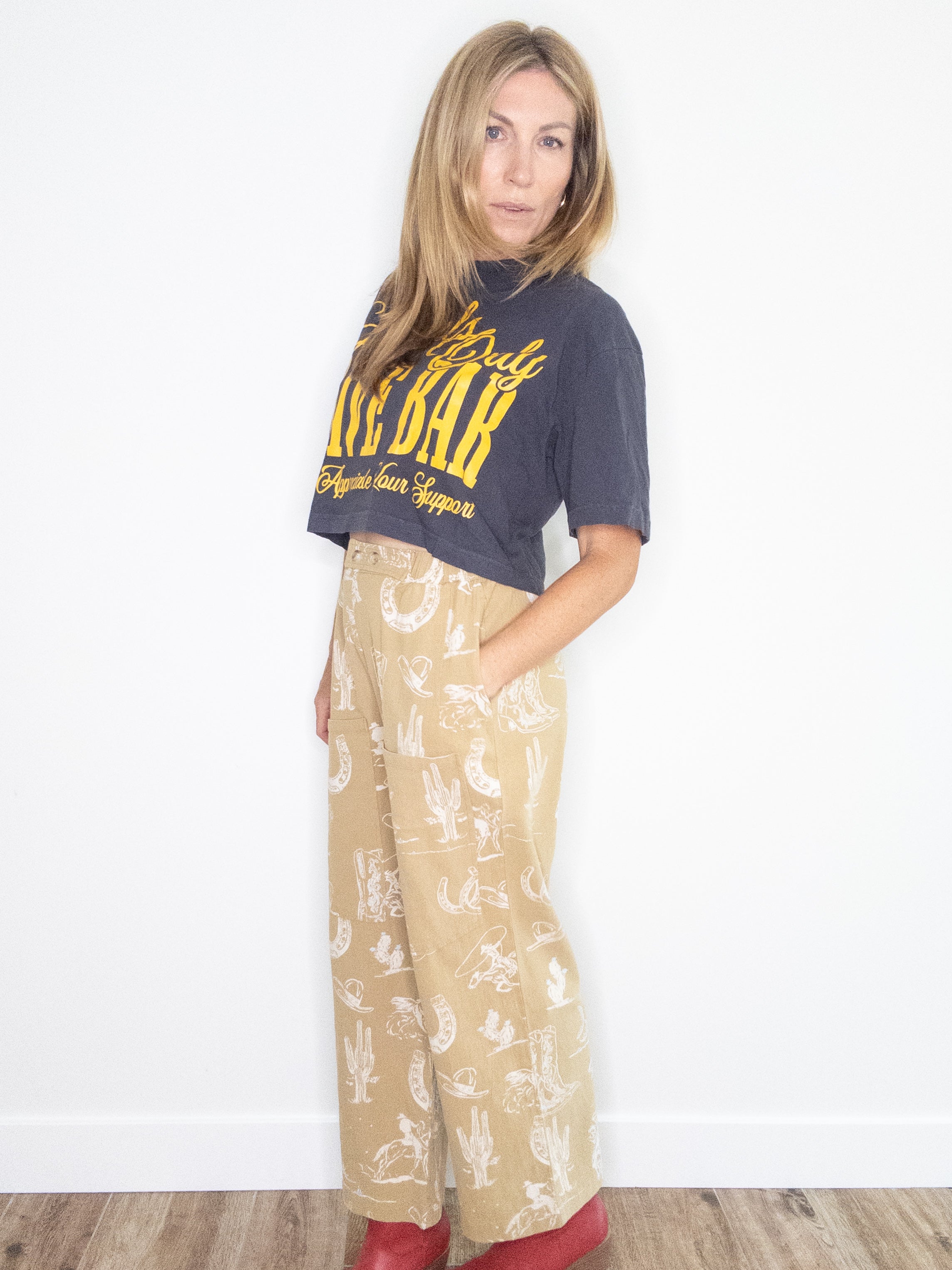 Get Rowdy Western Motif Pants