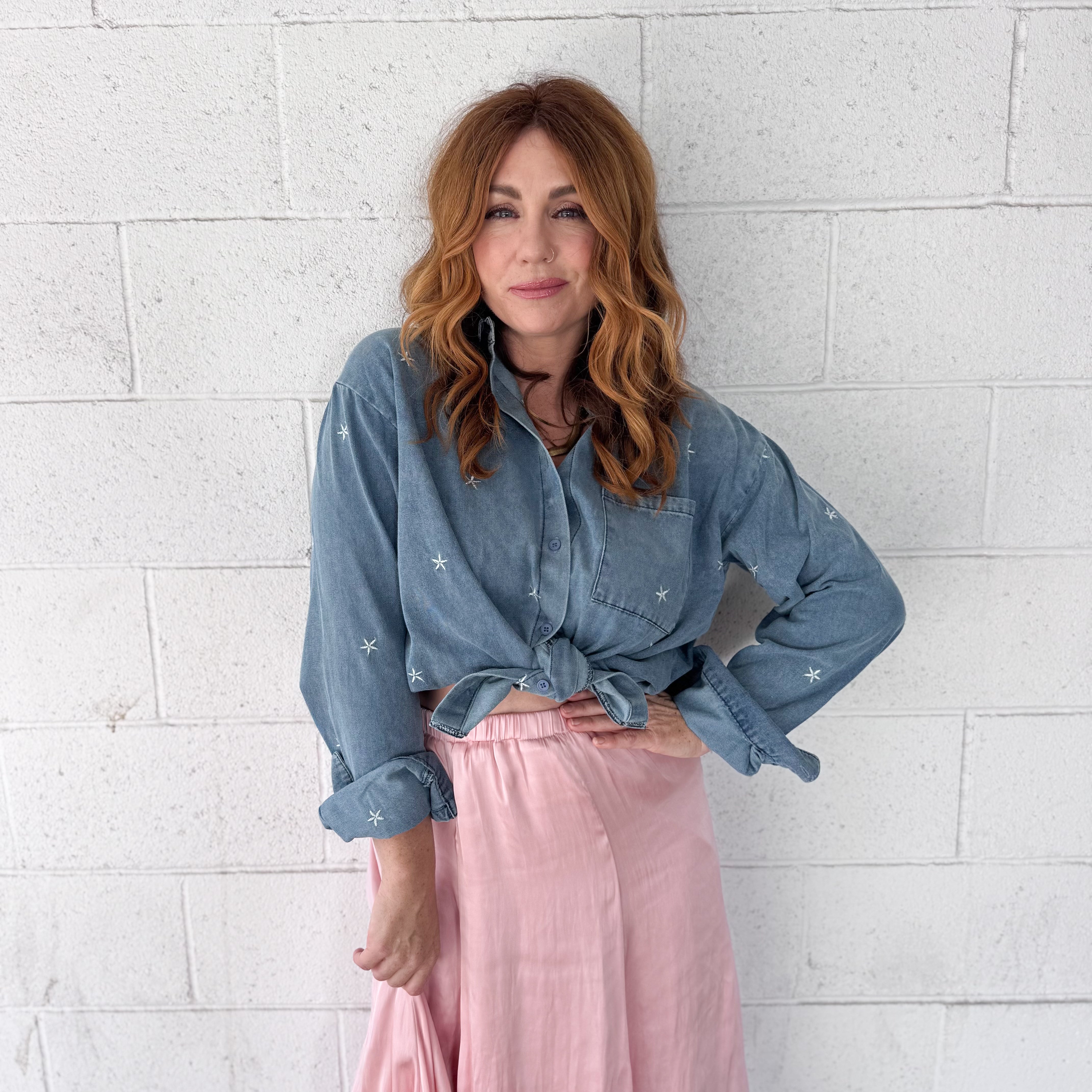 Daisy Chain Oversized Denim Shacket