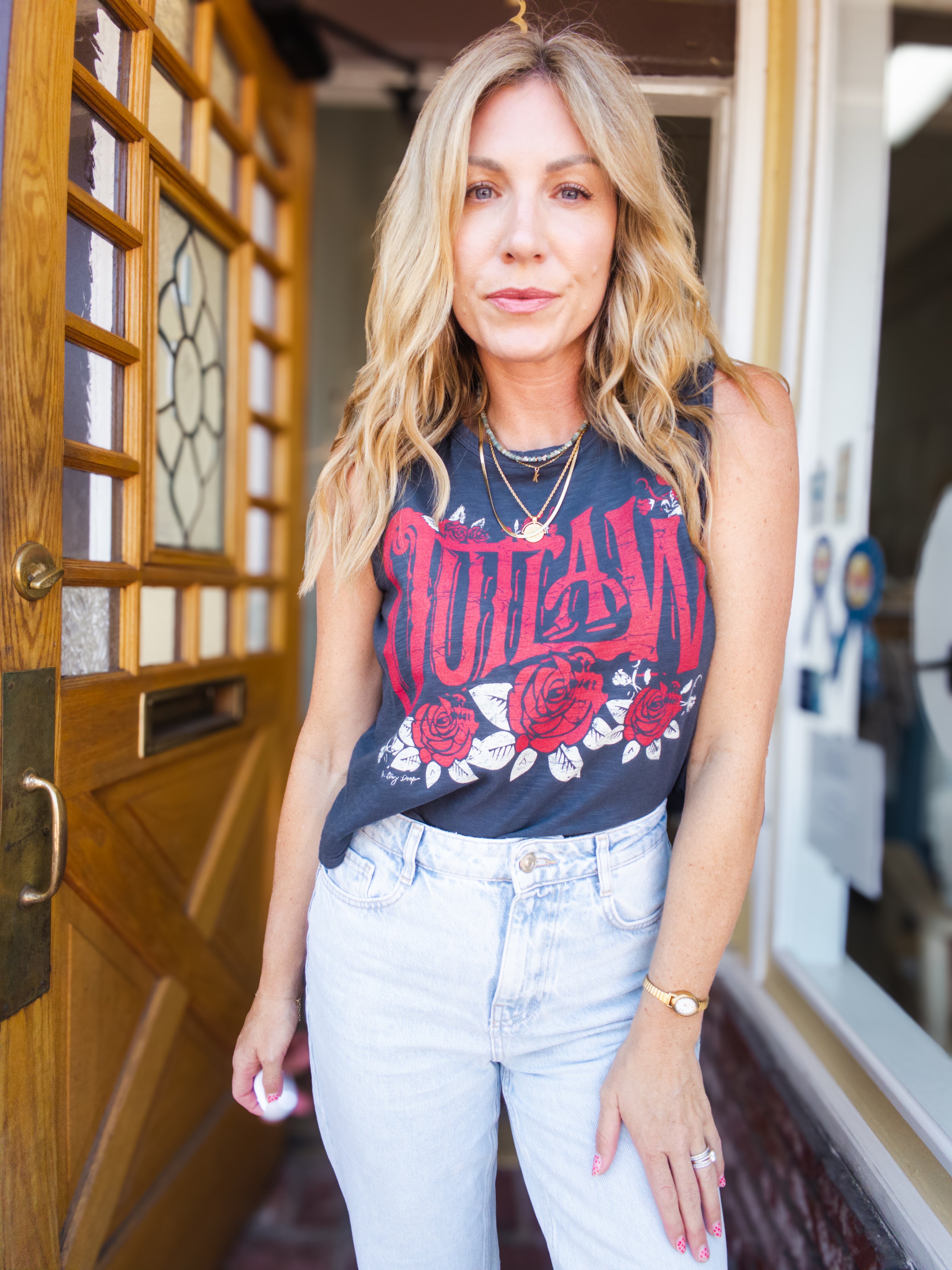Outlaw Roses Muscle Tank
