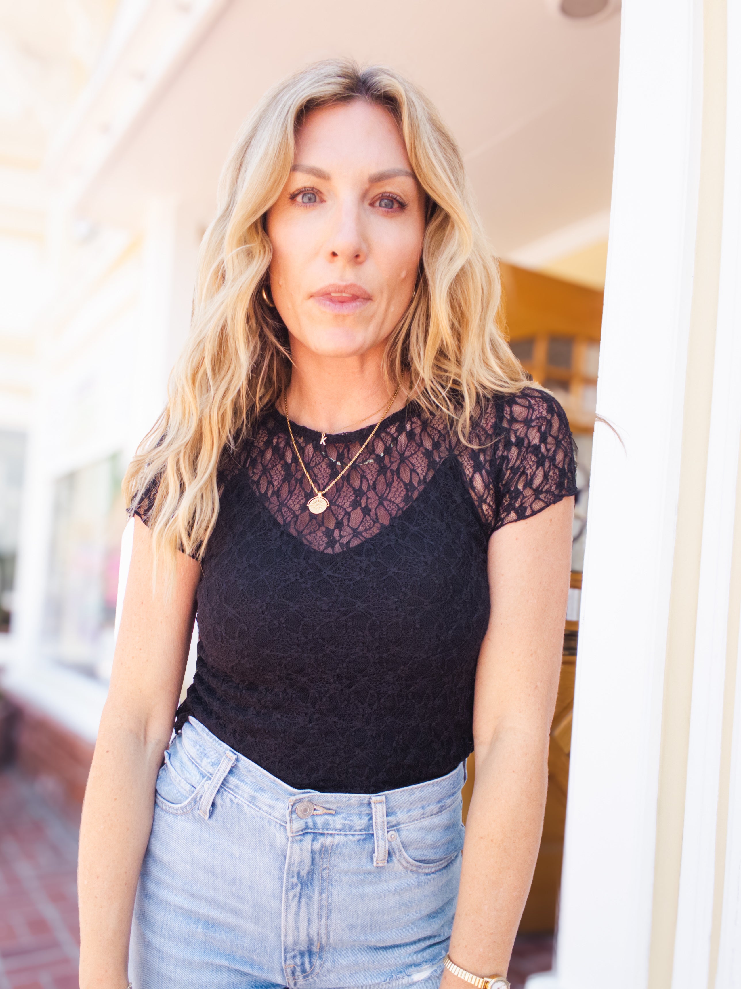 Project Social T Avila Lace Baby Tee