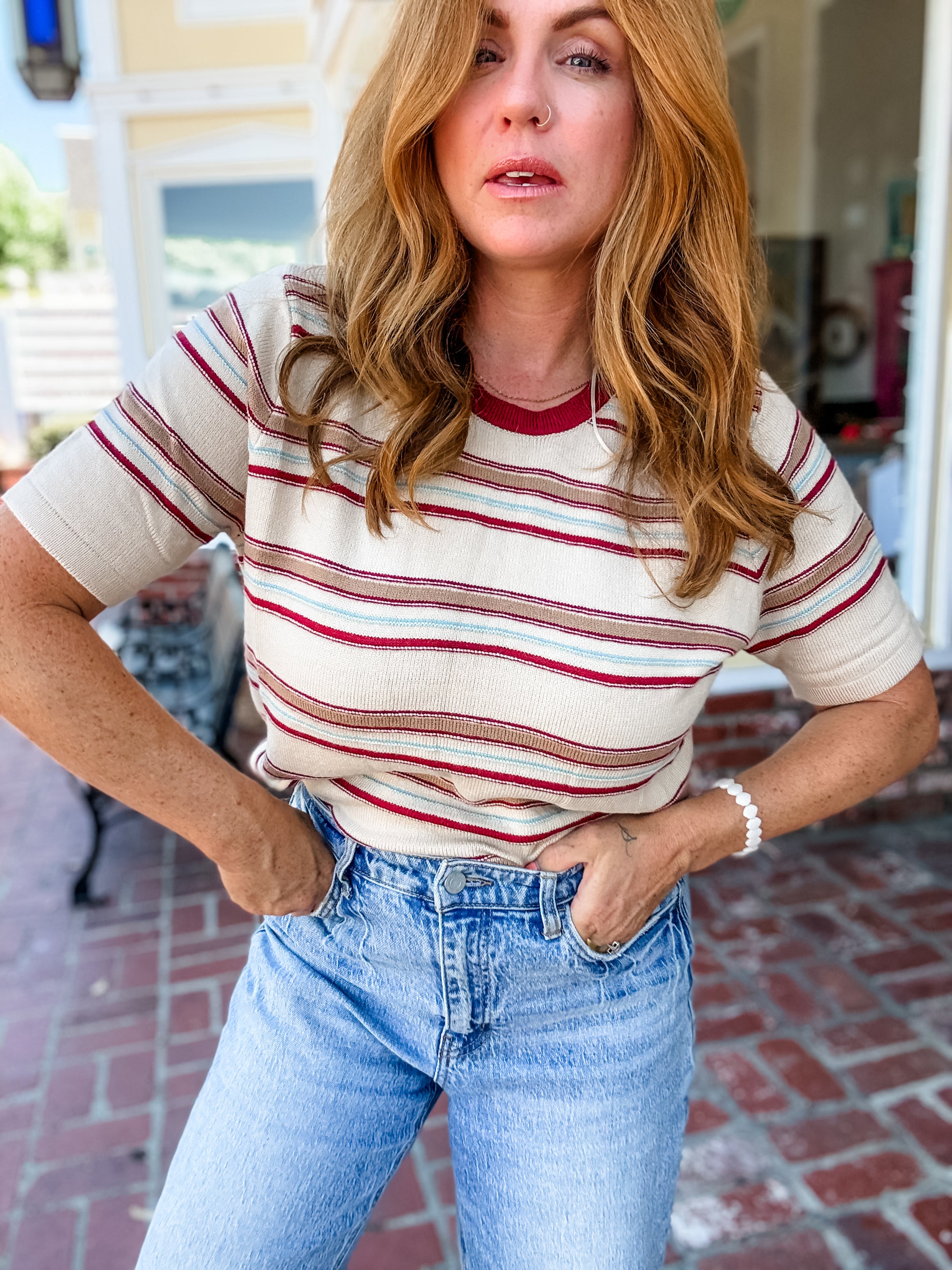 70's Retro Striped Tee