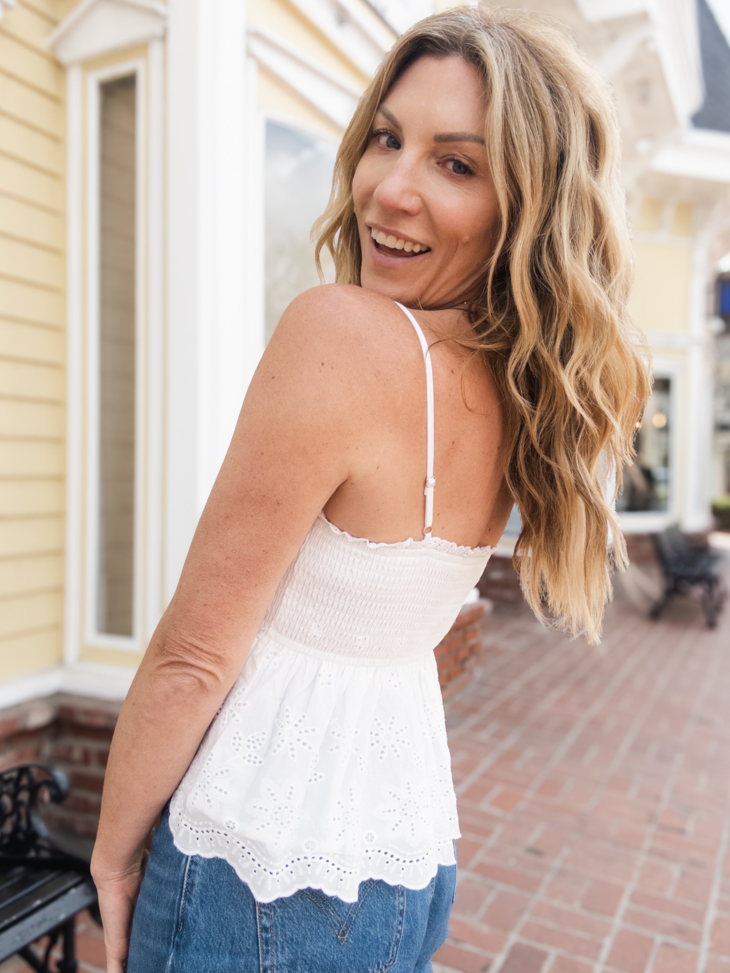 Tea Party Eyelet Top