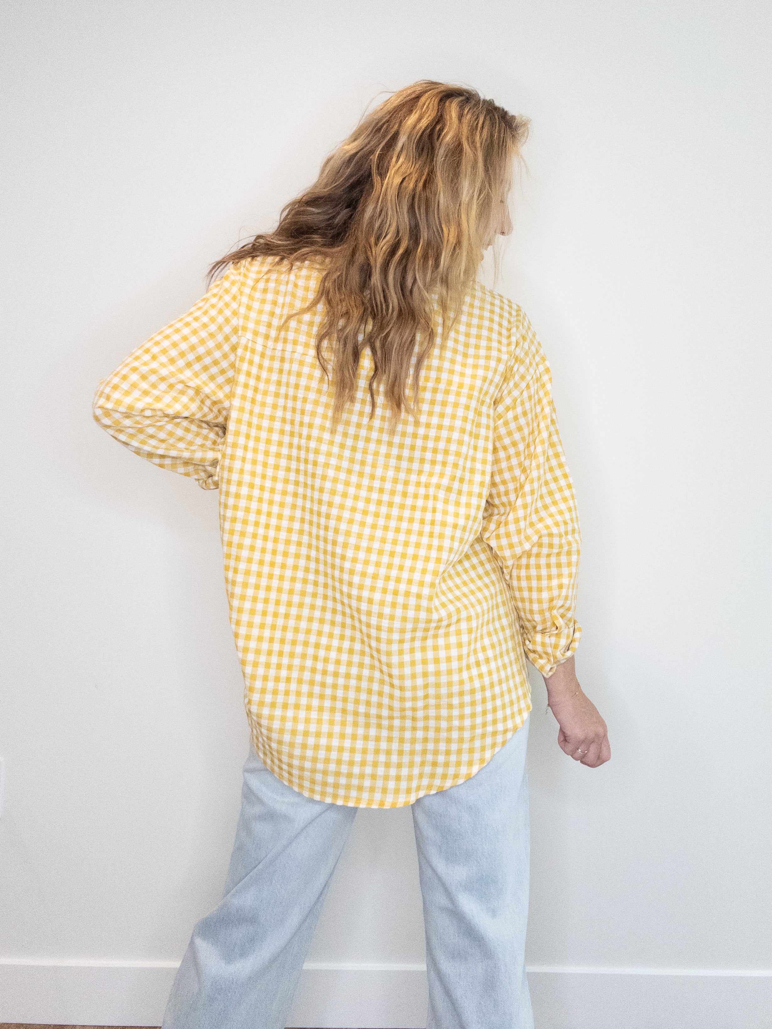 Fallen Leaf Gingham Long Sleeve