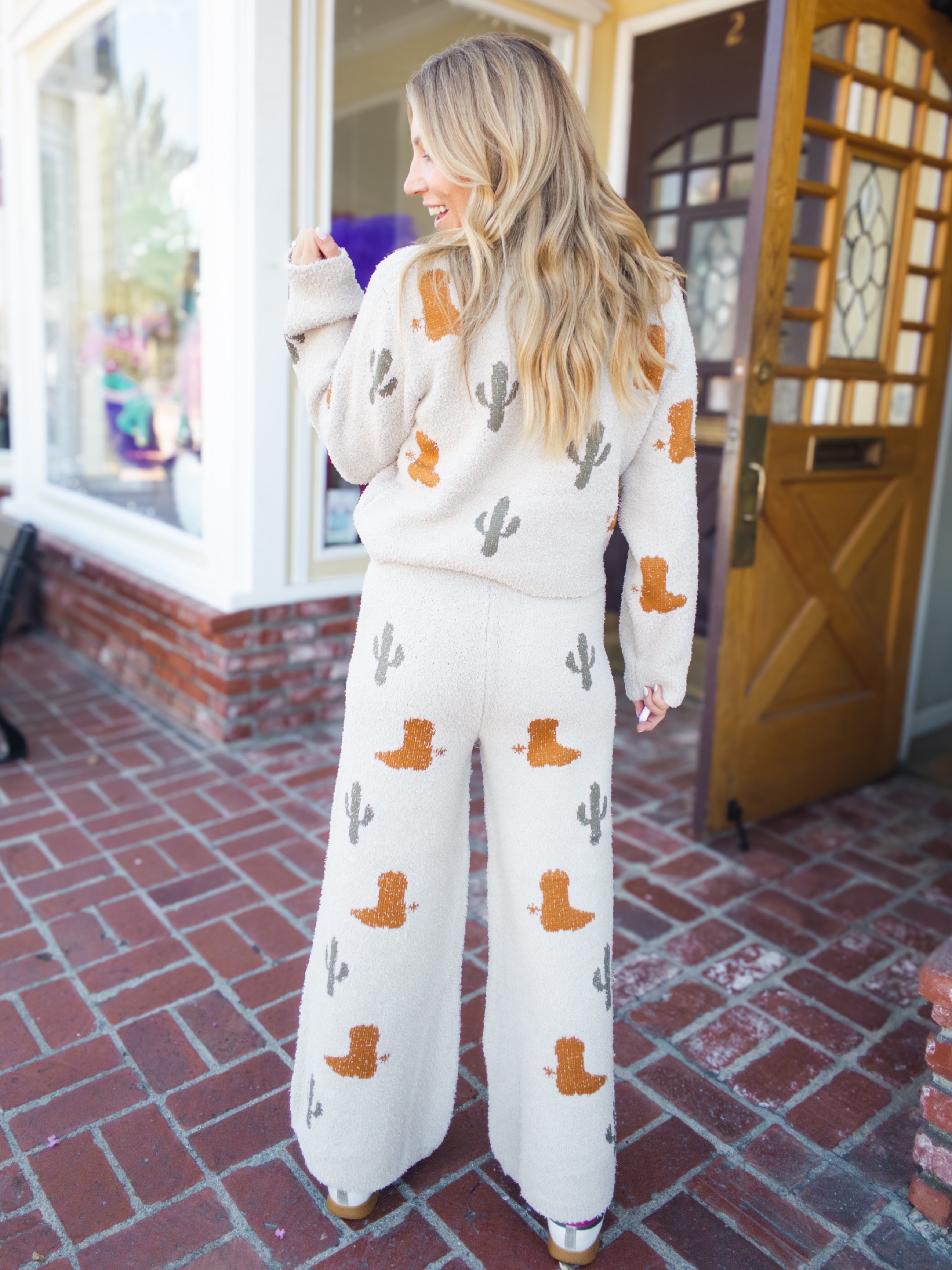 Kick Your Boots Up Sweater Lounge Set