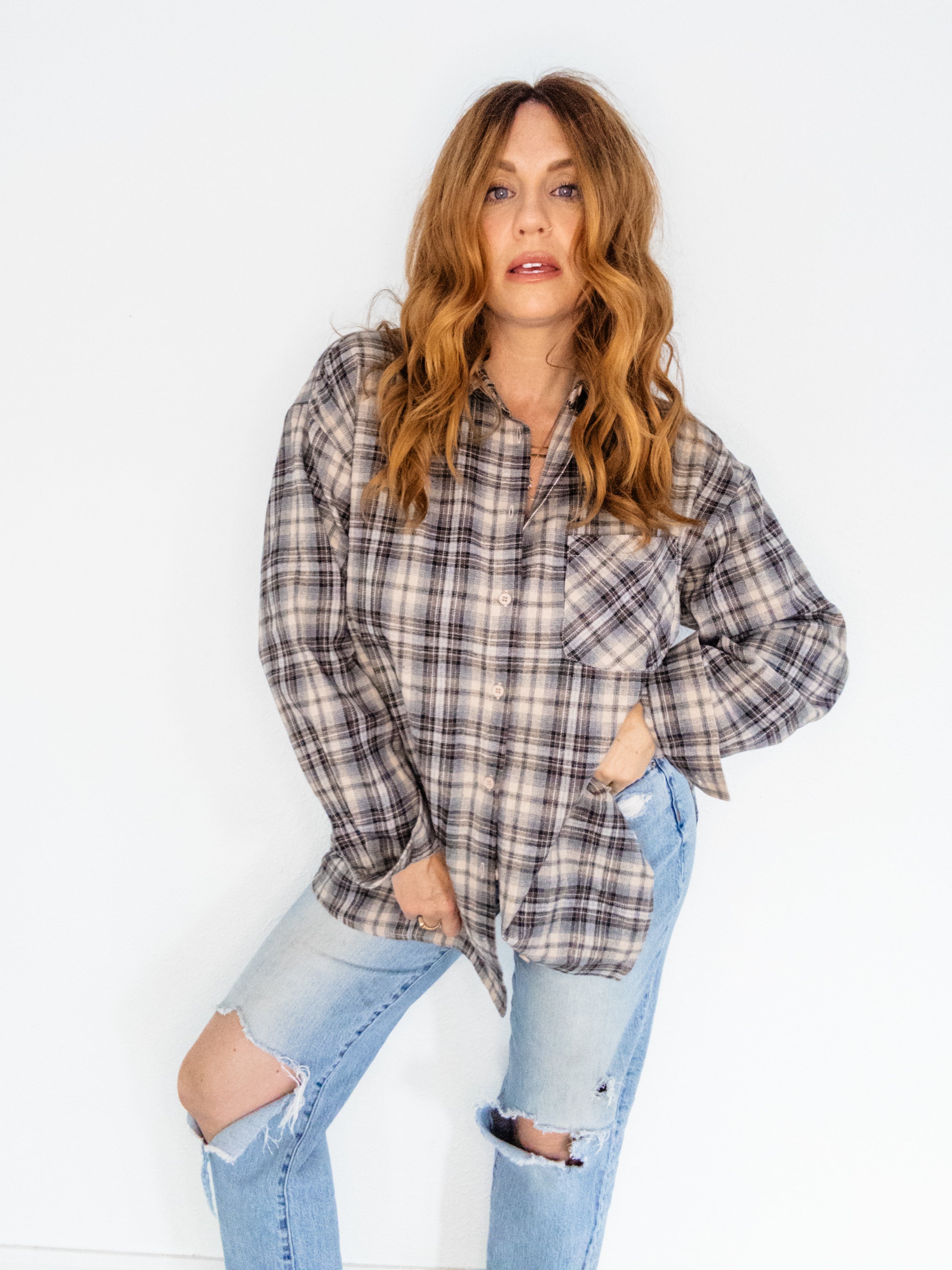 Mad for Plaid Oversized Button Up