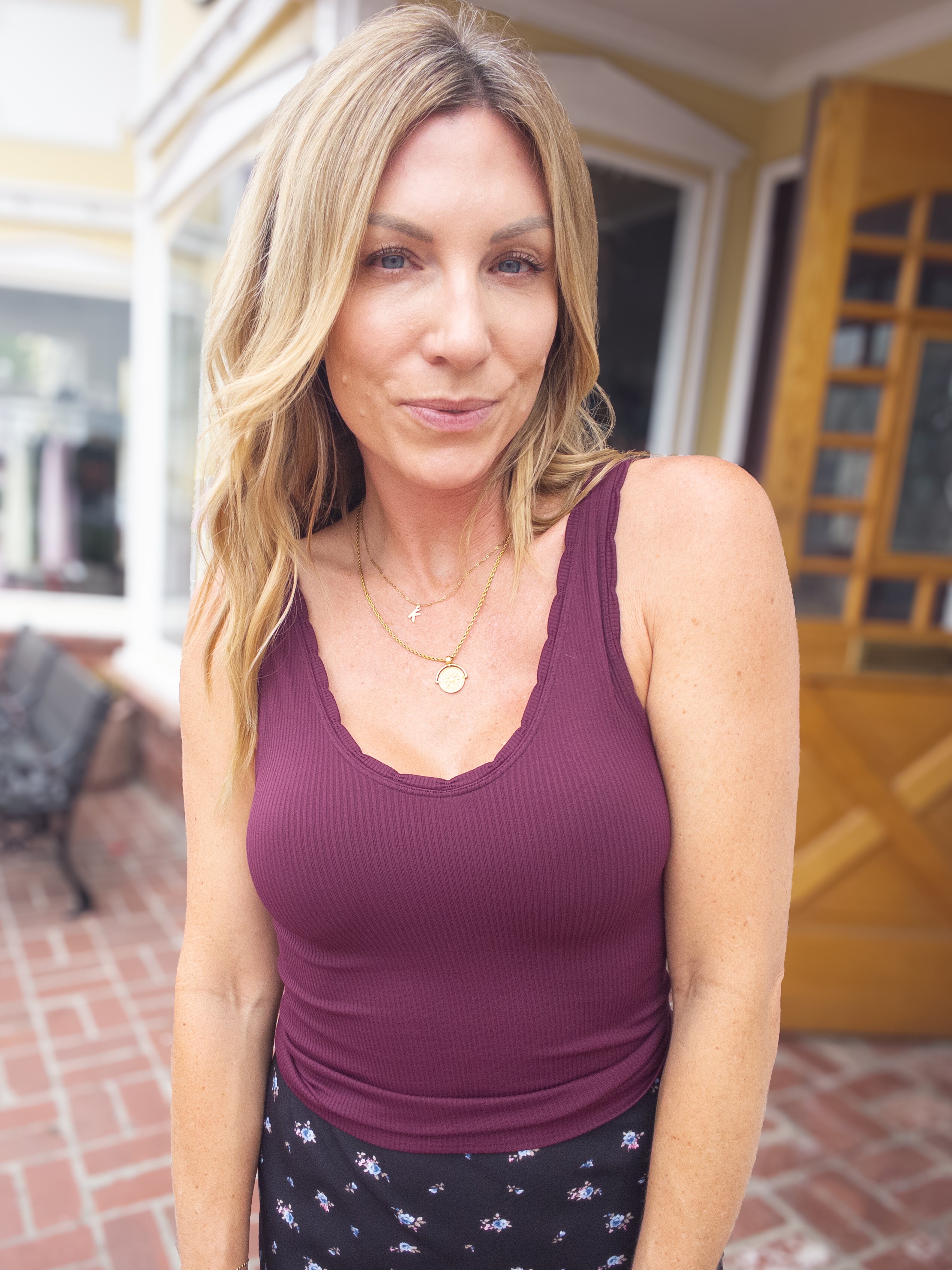 Scalloped Edges Tank Top
