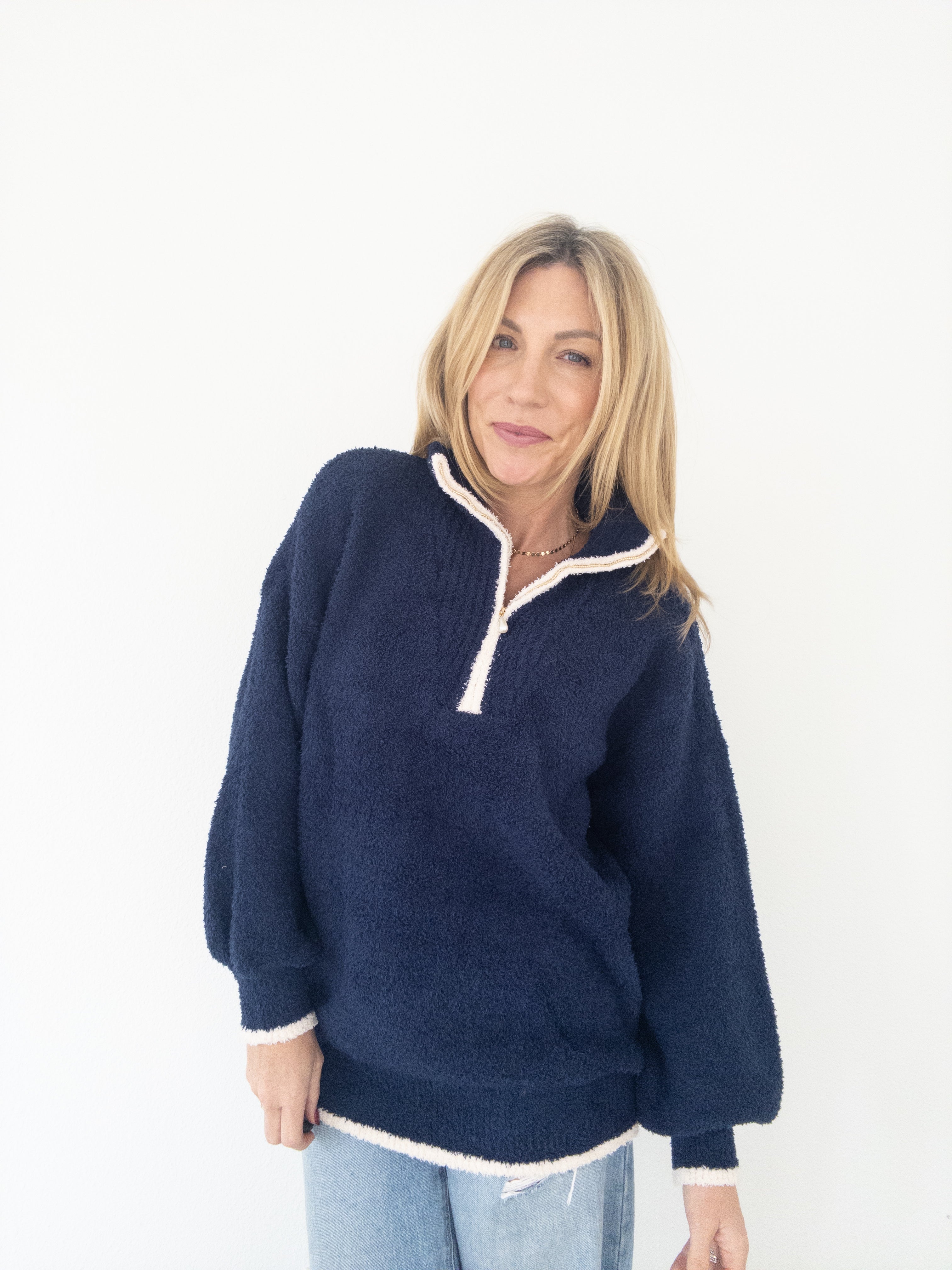 Janie Quarter Zip Sweater