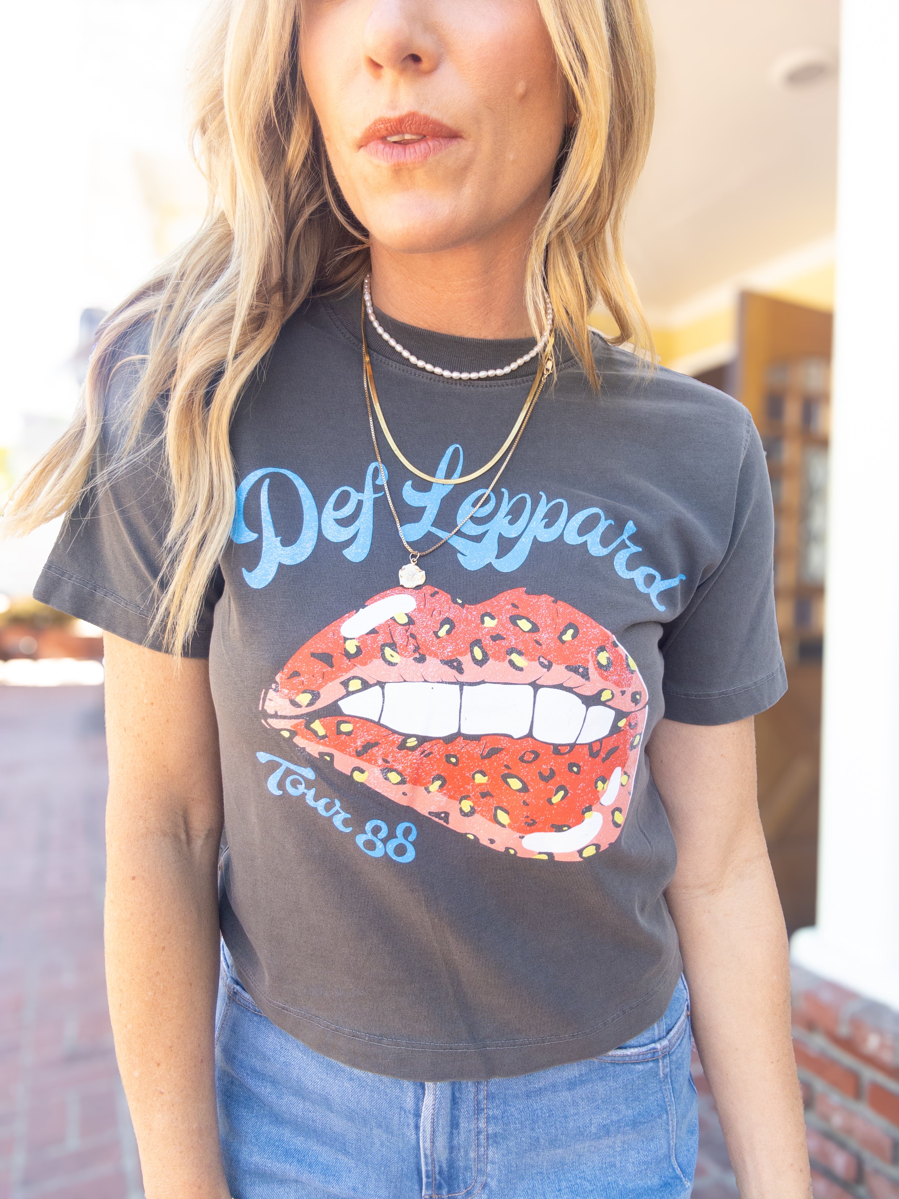 Def Leppard 1988 Cropped Tee