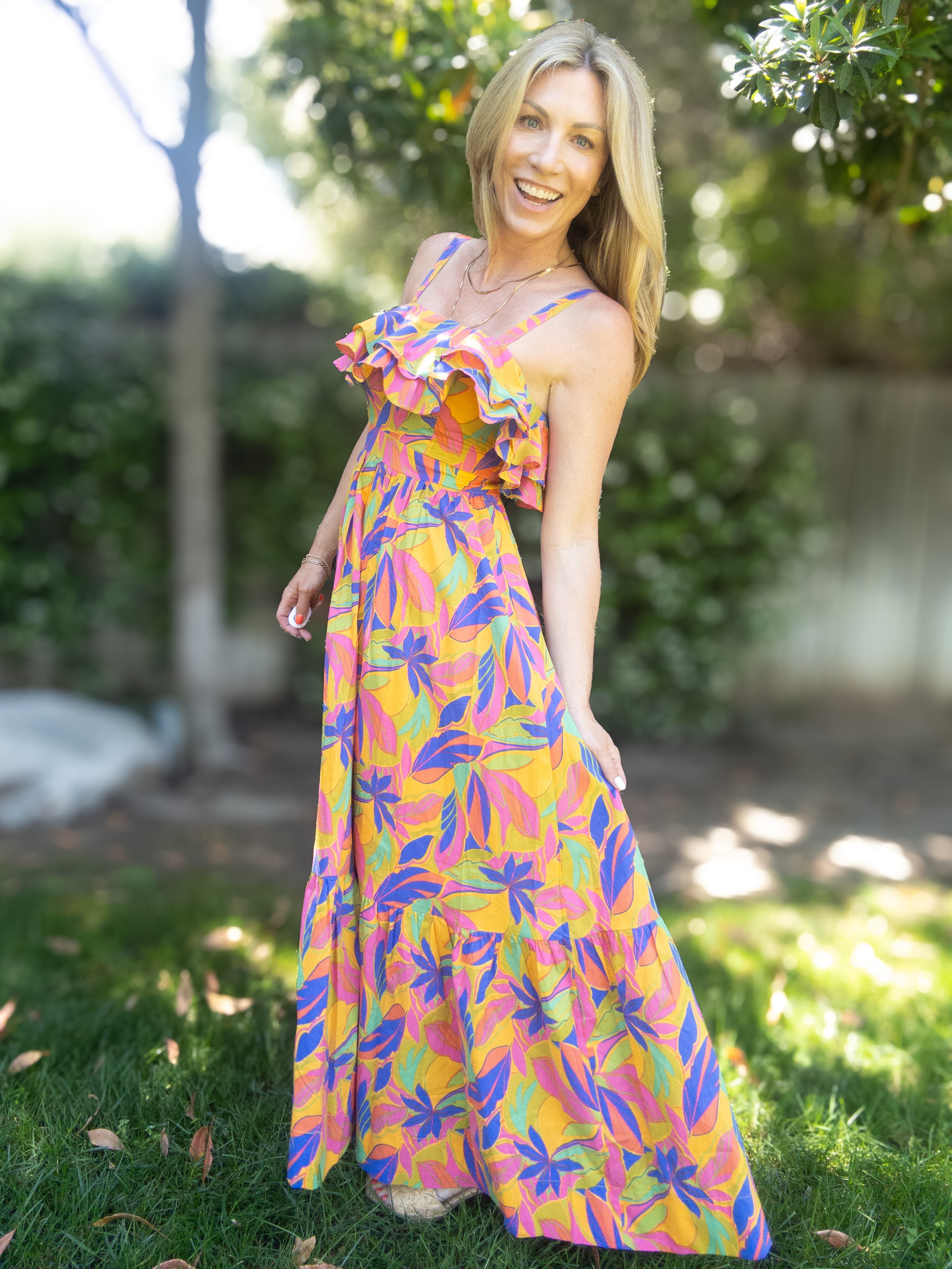 Vibrant Tropics Maxi Dress
