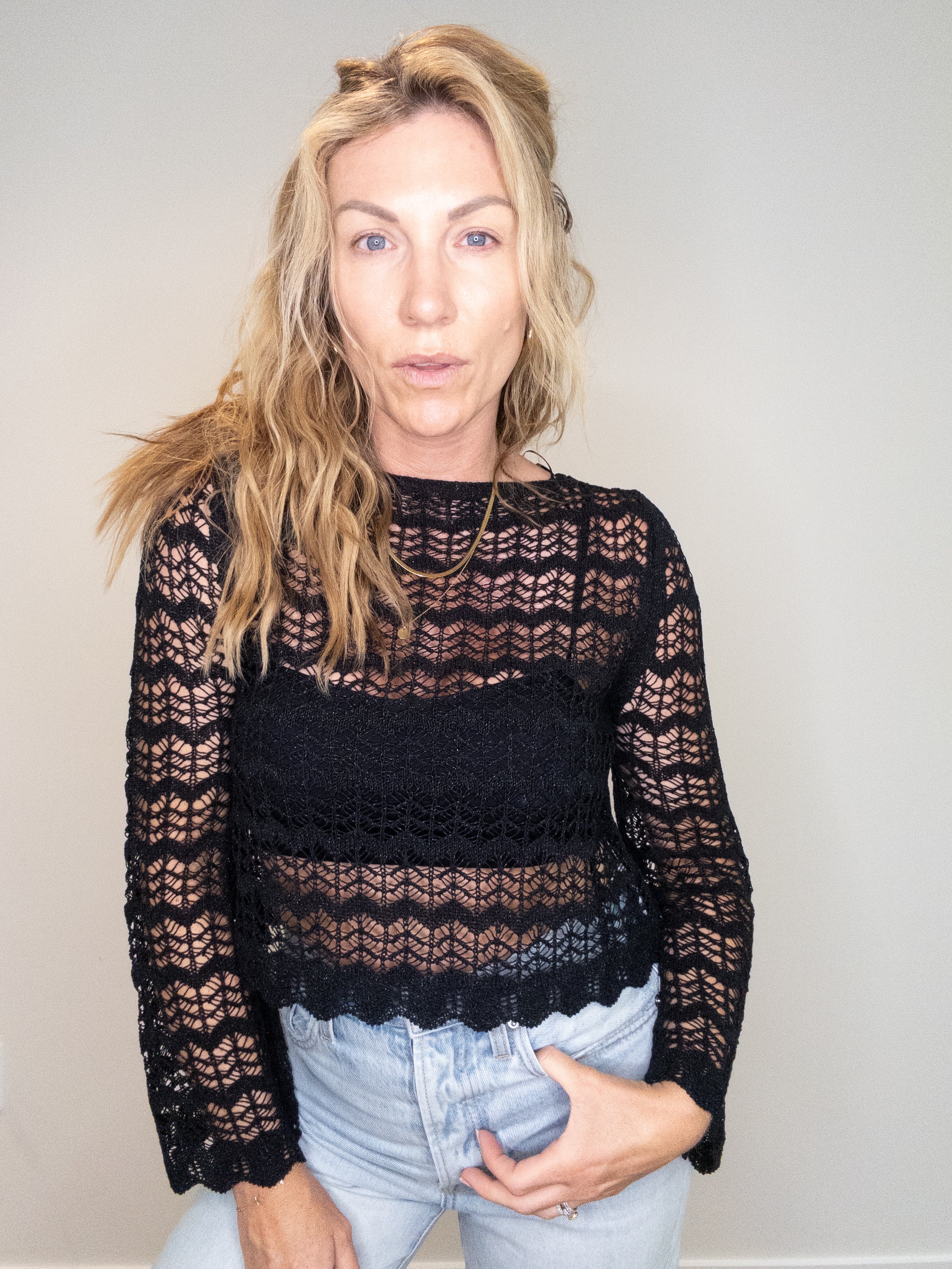 Open Air Crop Sweater