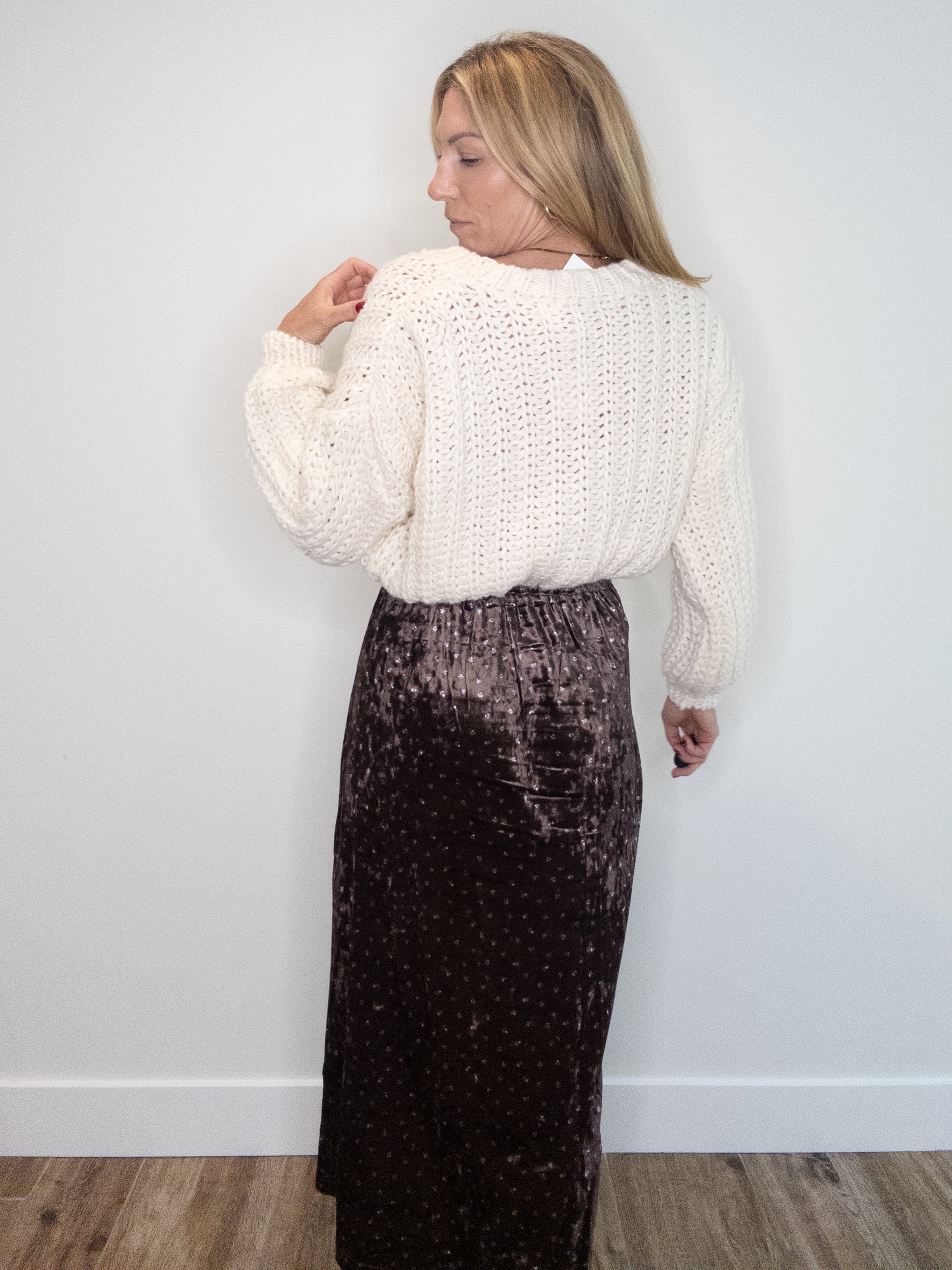 Ditsy Florals Midi Skirt