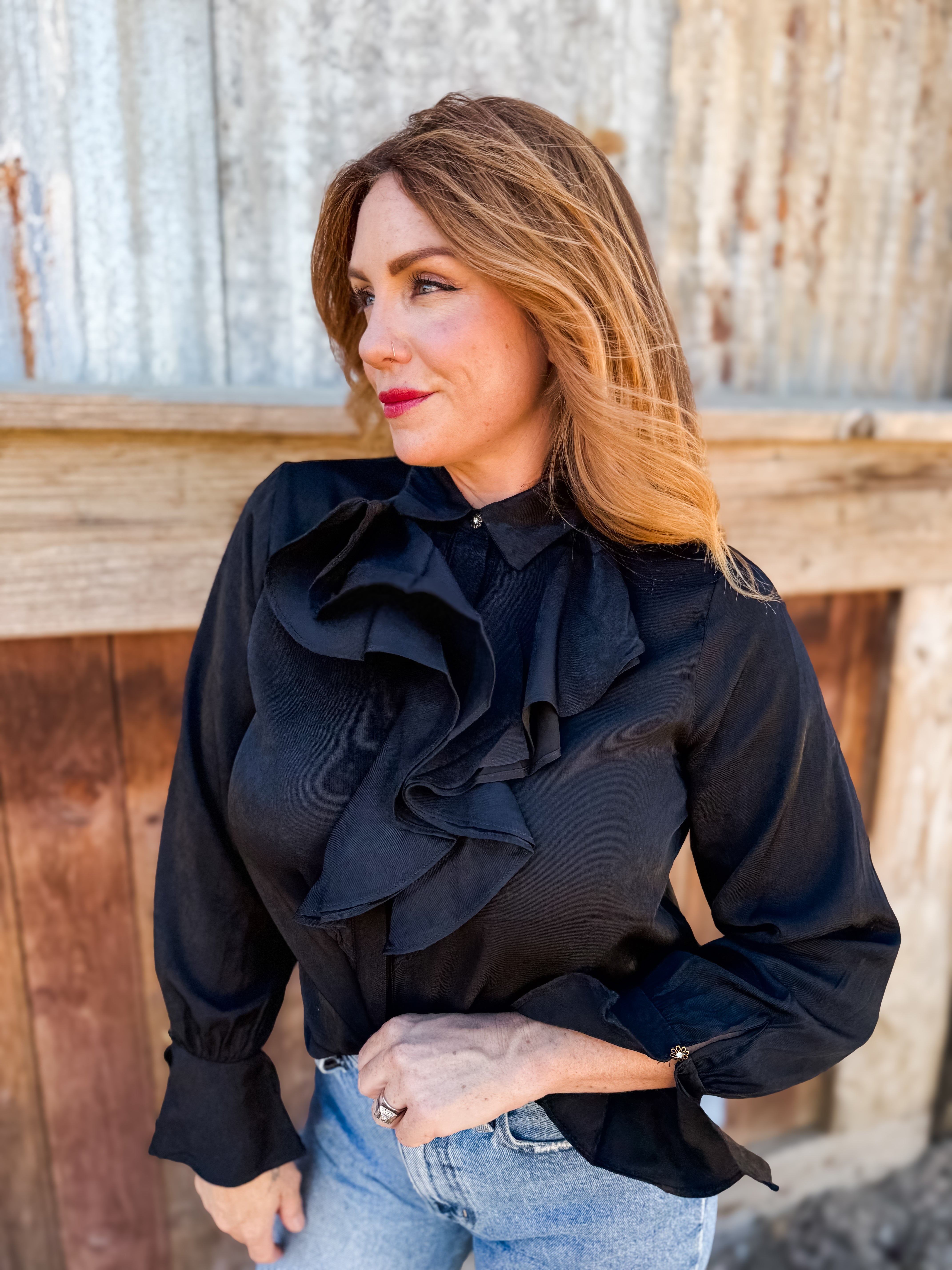 In Action Ruffle Top