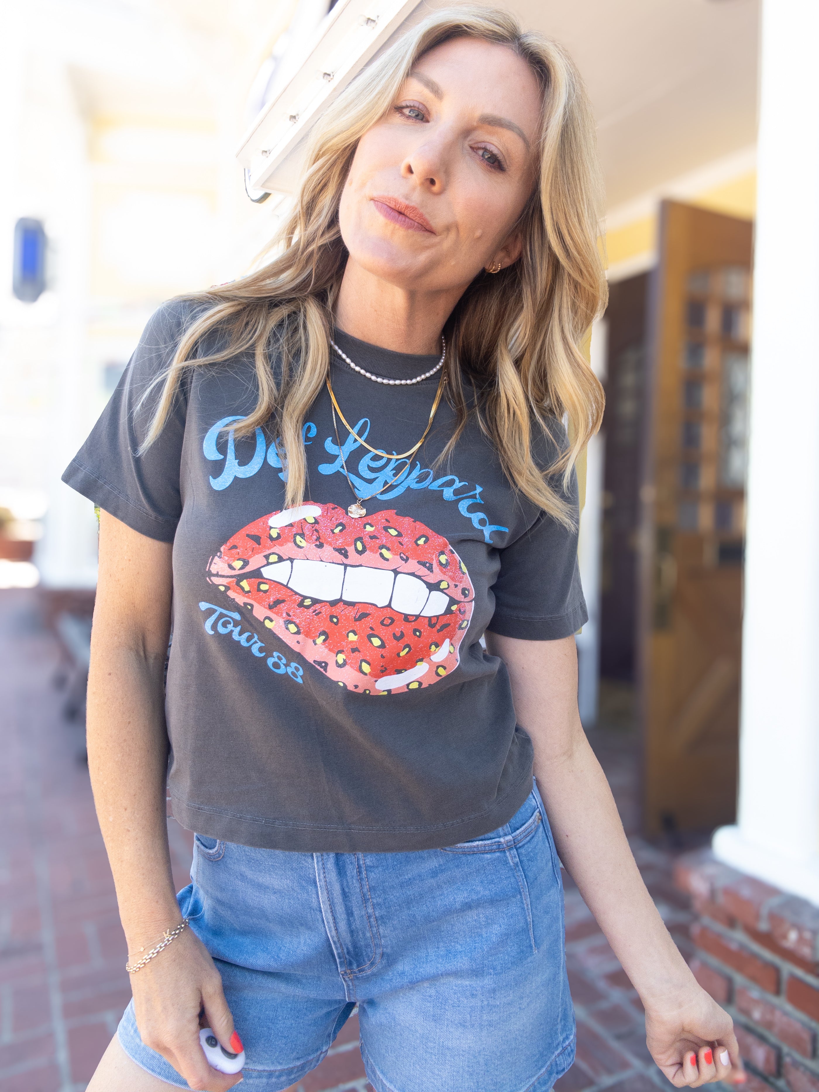Def Leppard 1988 Cropped Tee