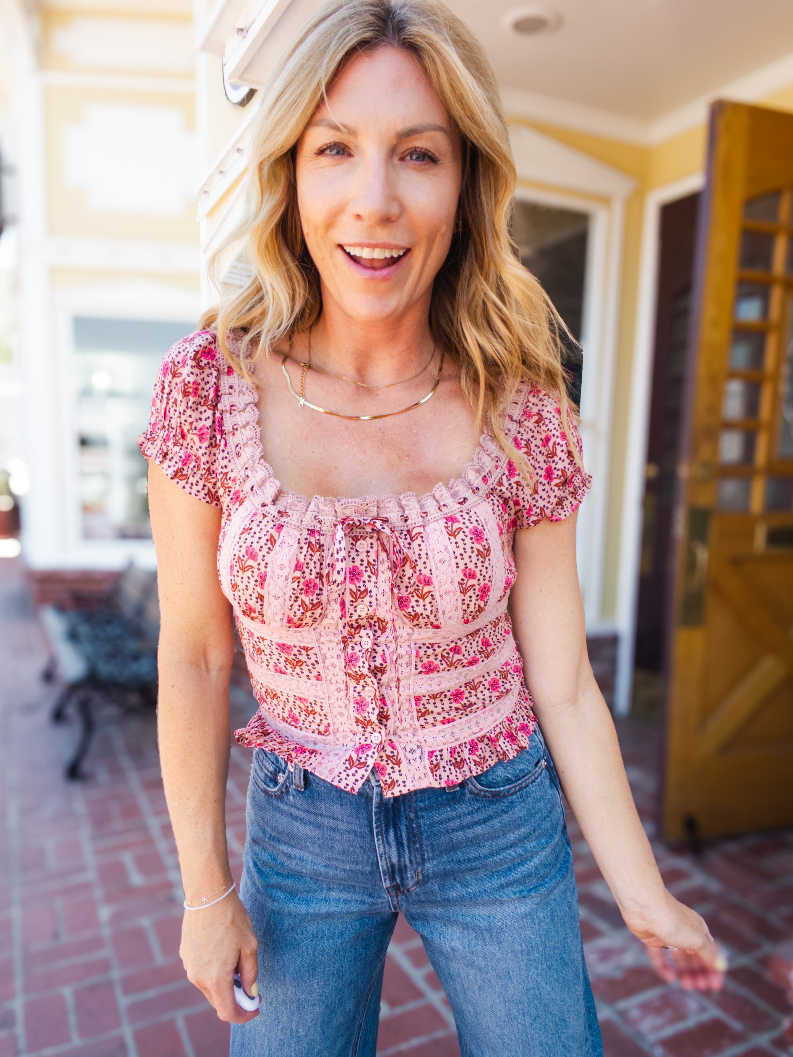 Lynn Ditsy Floral Top
