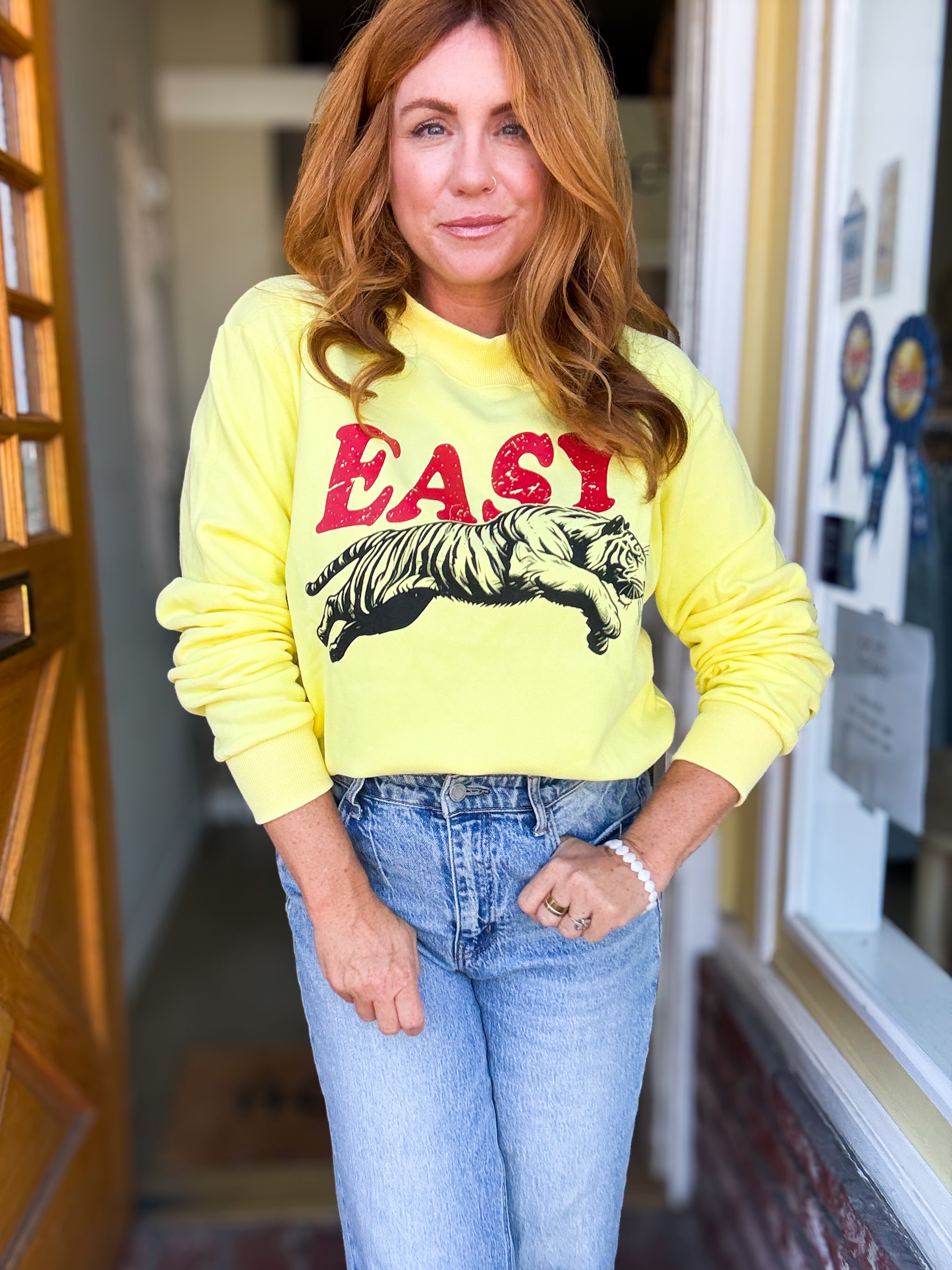 Easy Tiger Mock Neck Crew