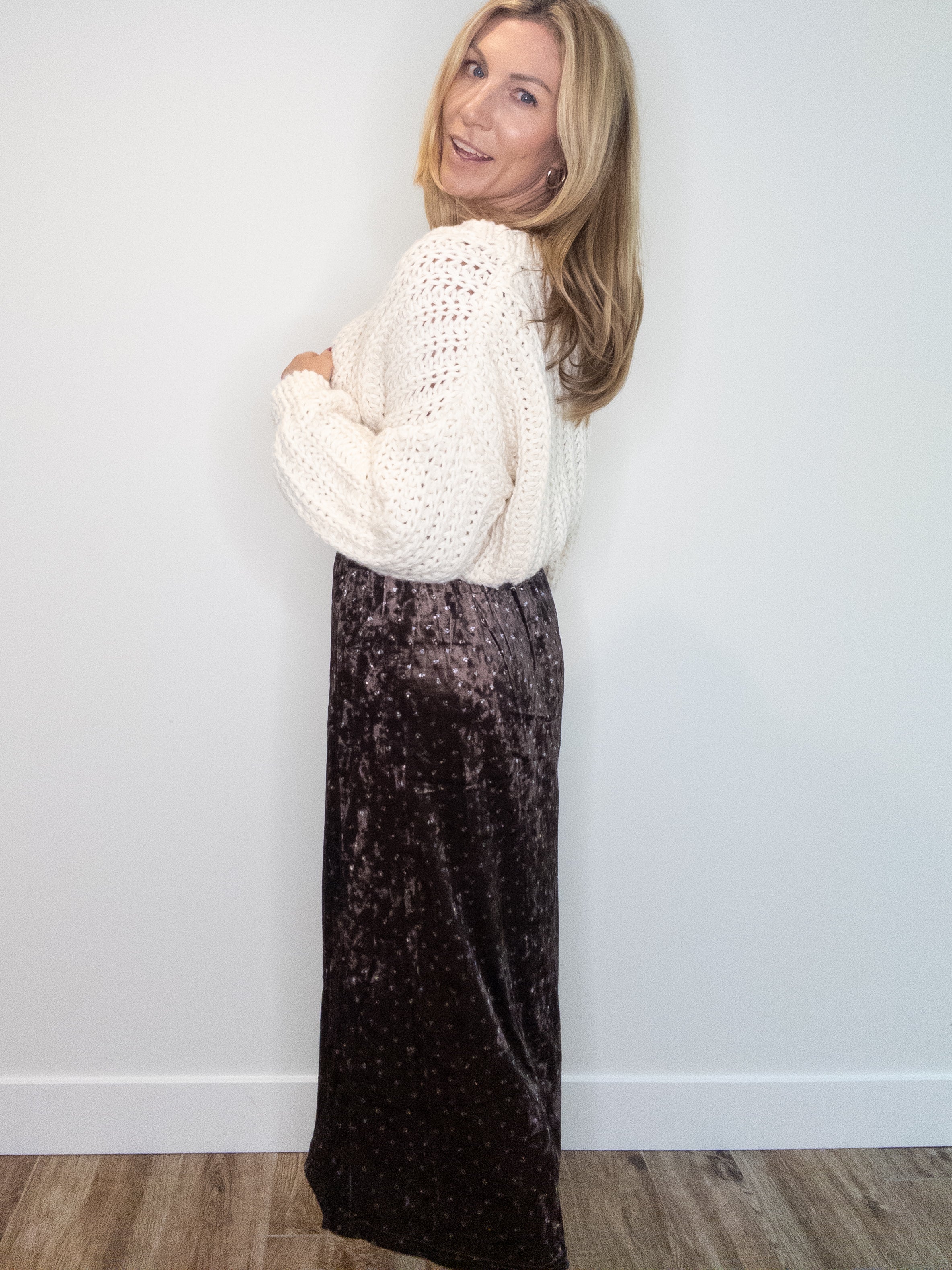 Ditsy Florals Midi Skirt