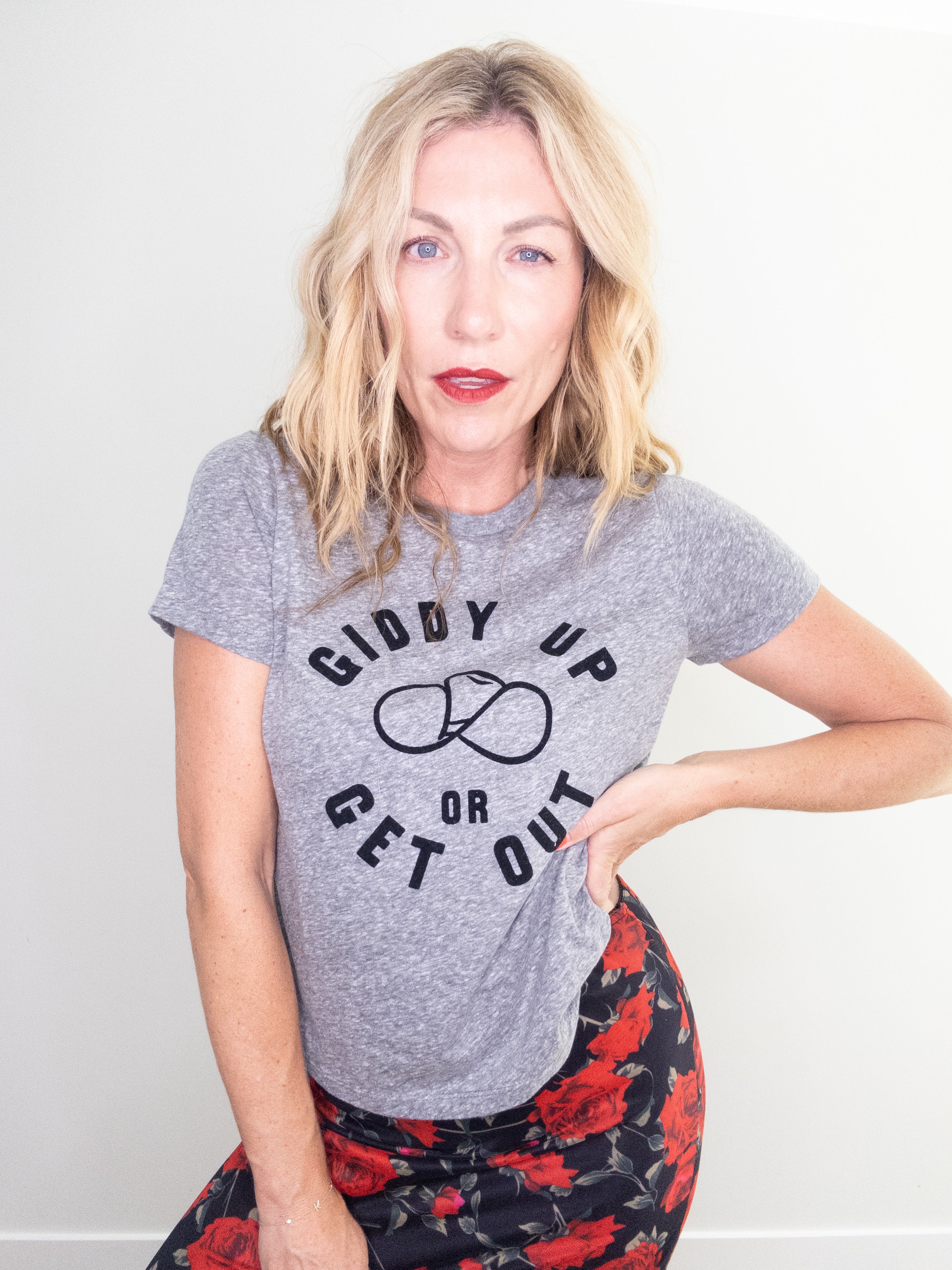 Project Social T Giddy Up or Get Out Baby Tee