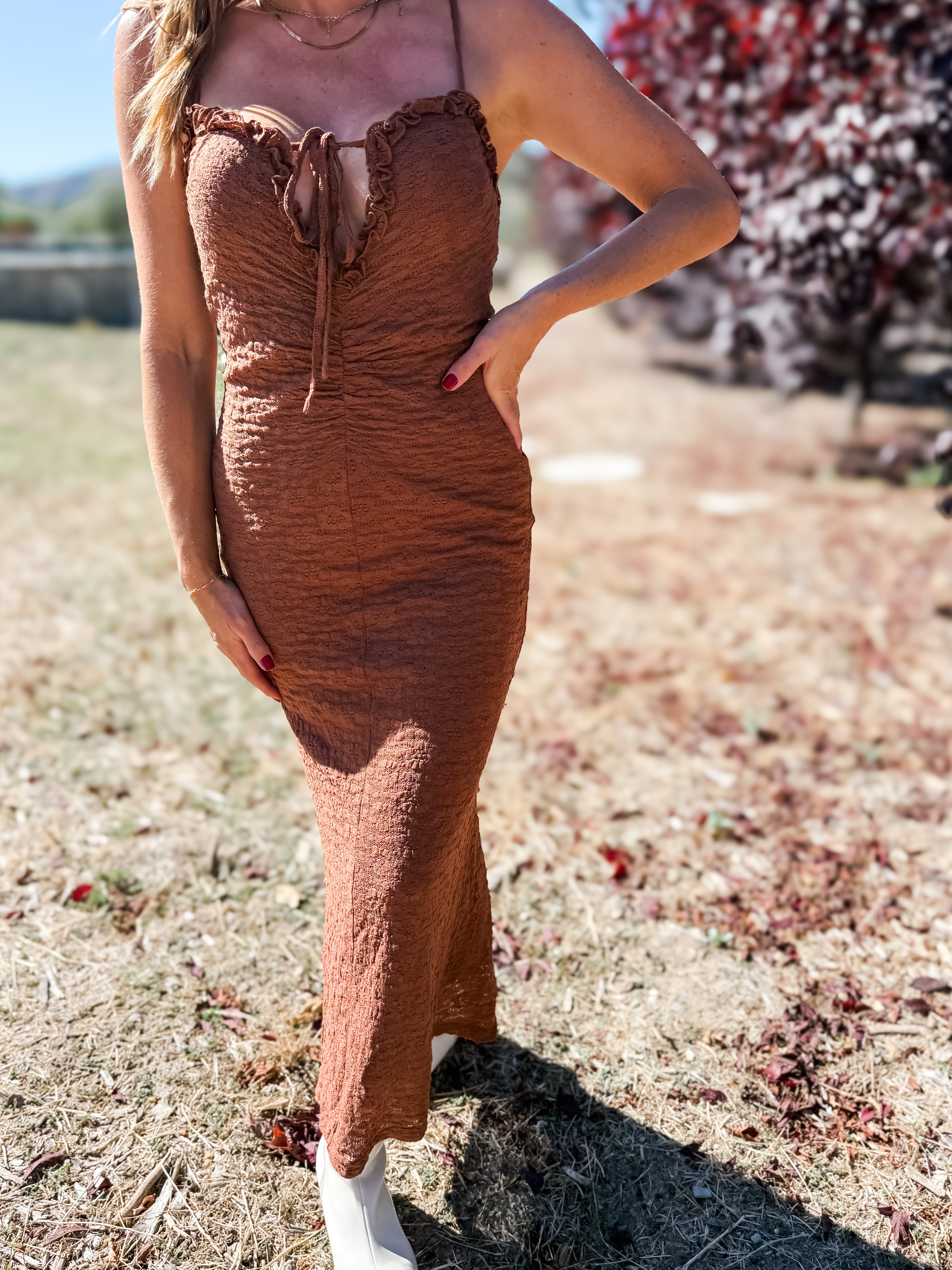 Fallen Leaves Maxi Dress