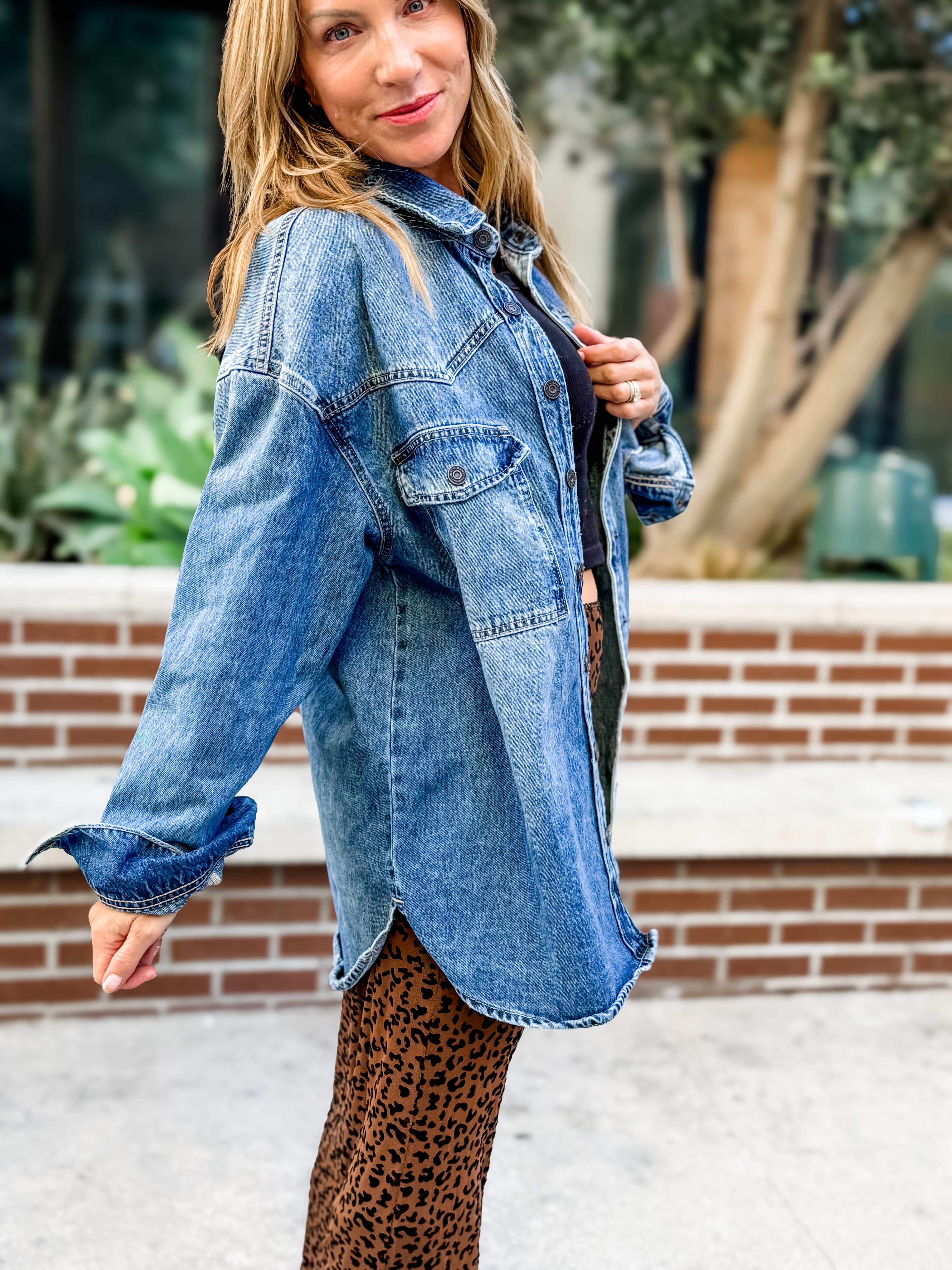 Western Abby Oversized Denim Jacket