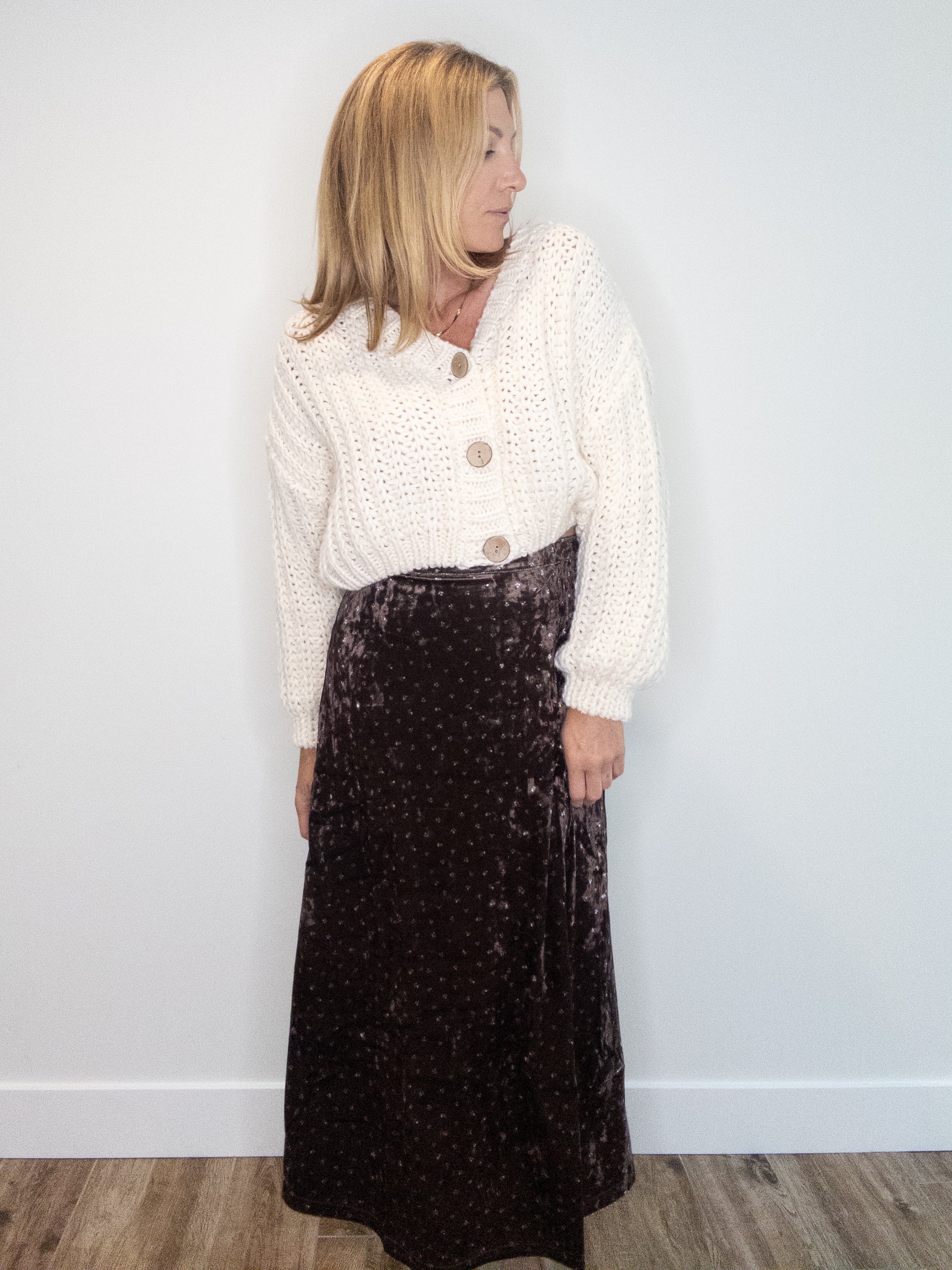 Ditsy Florals Midi Skirt