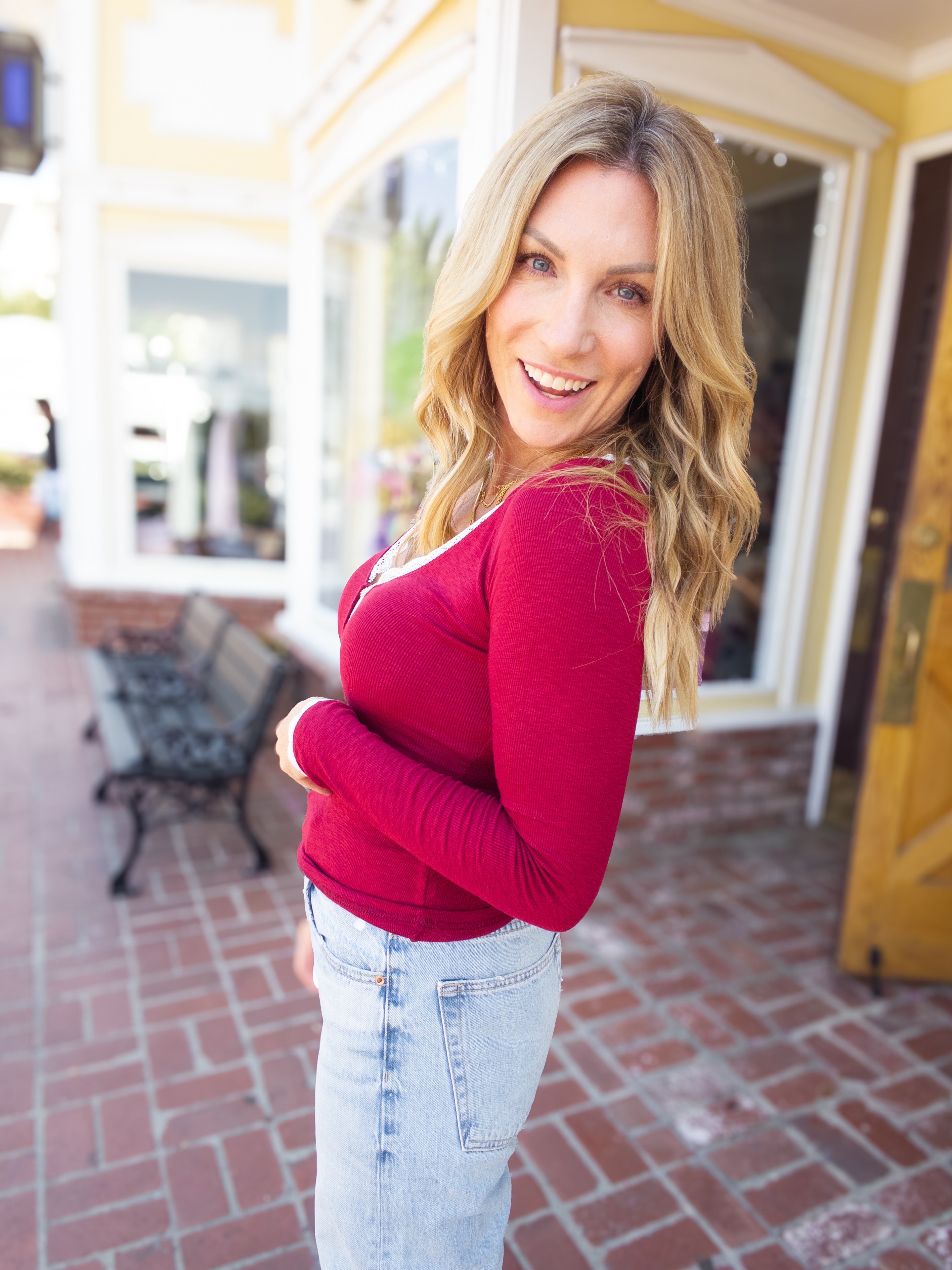 Pretty In Lace Henley