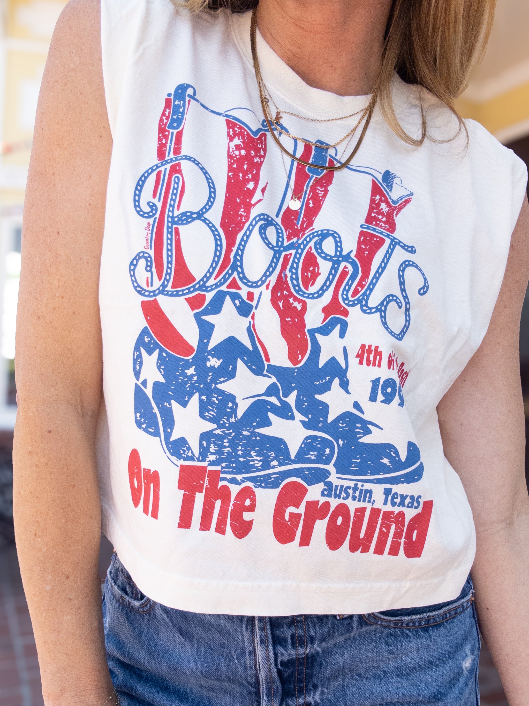 Boots On The Ground Boxy Muscle Tee