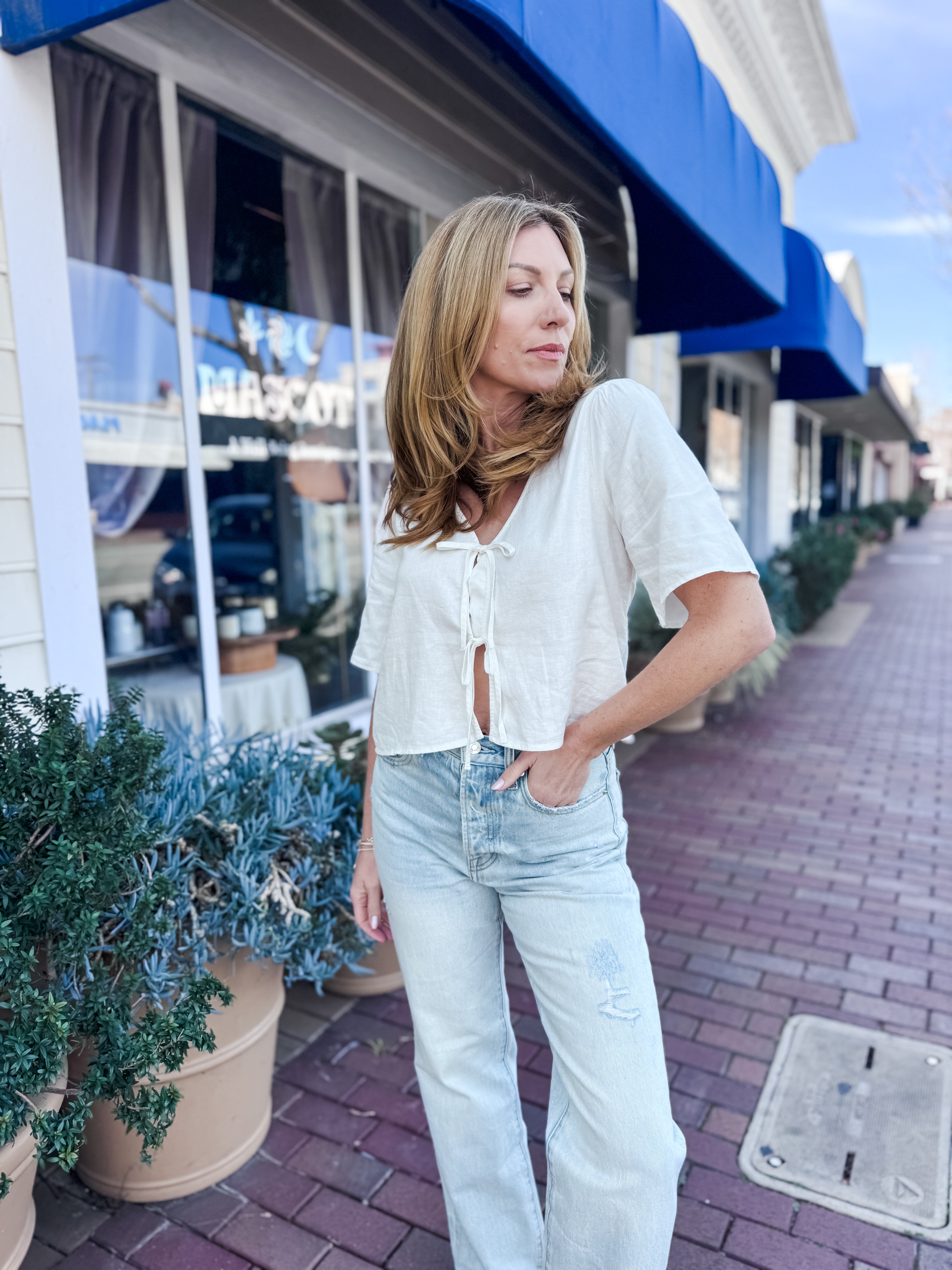 Z Supply La Belle Linen Top