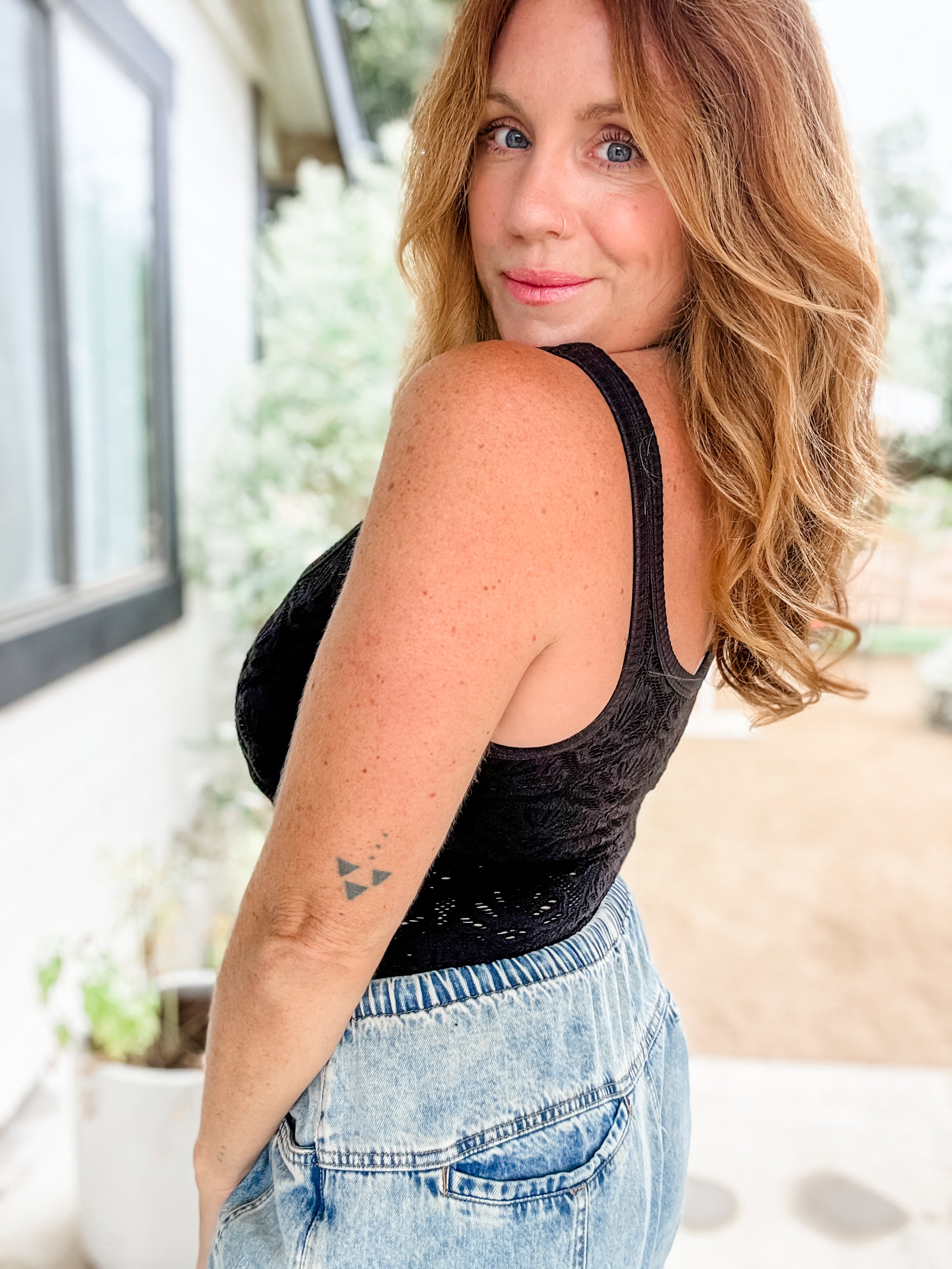 Touch of Floral Lace Tank