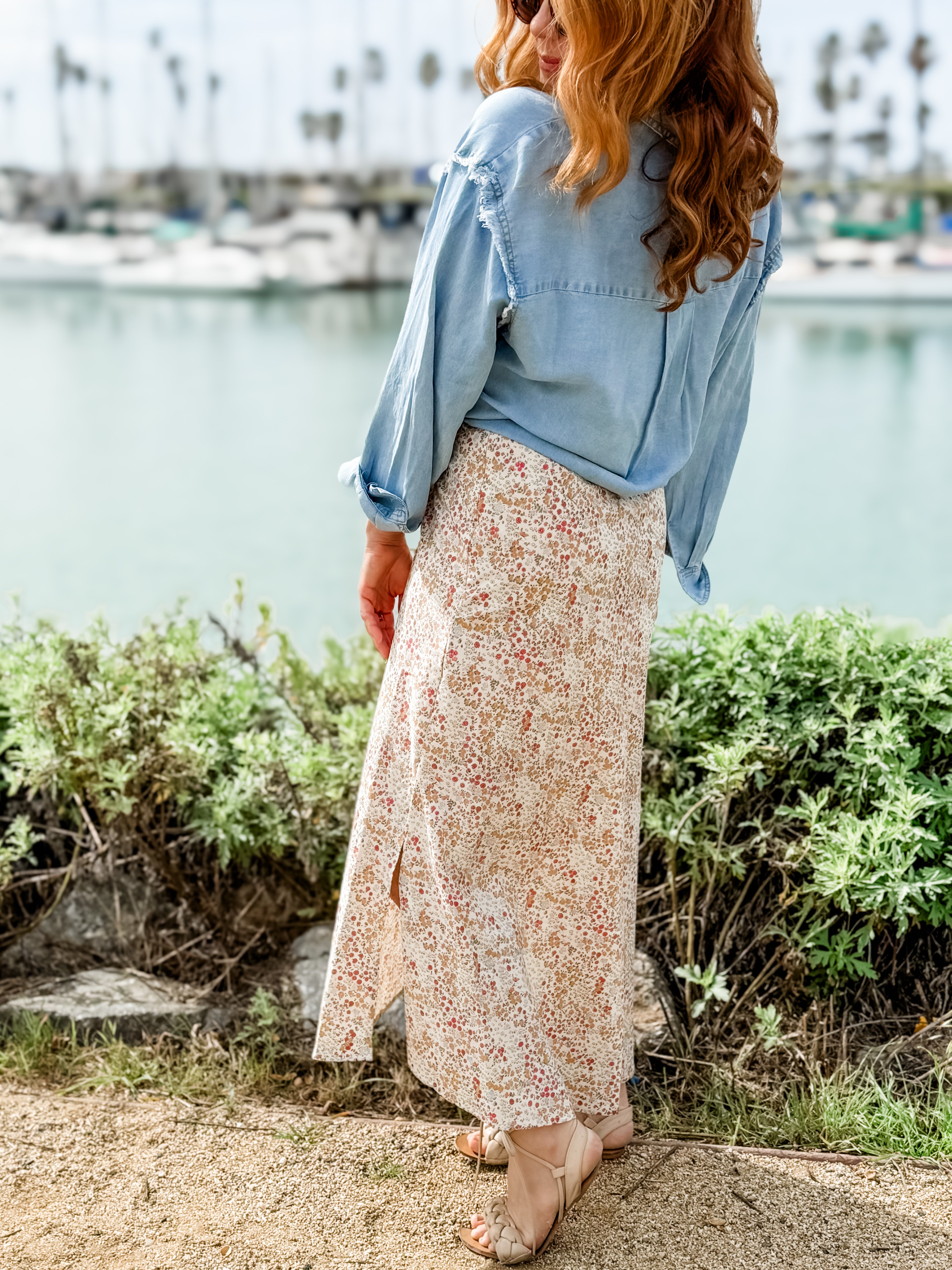 Bohemian Melody Midi Skirt