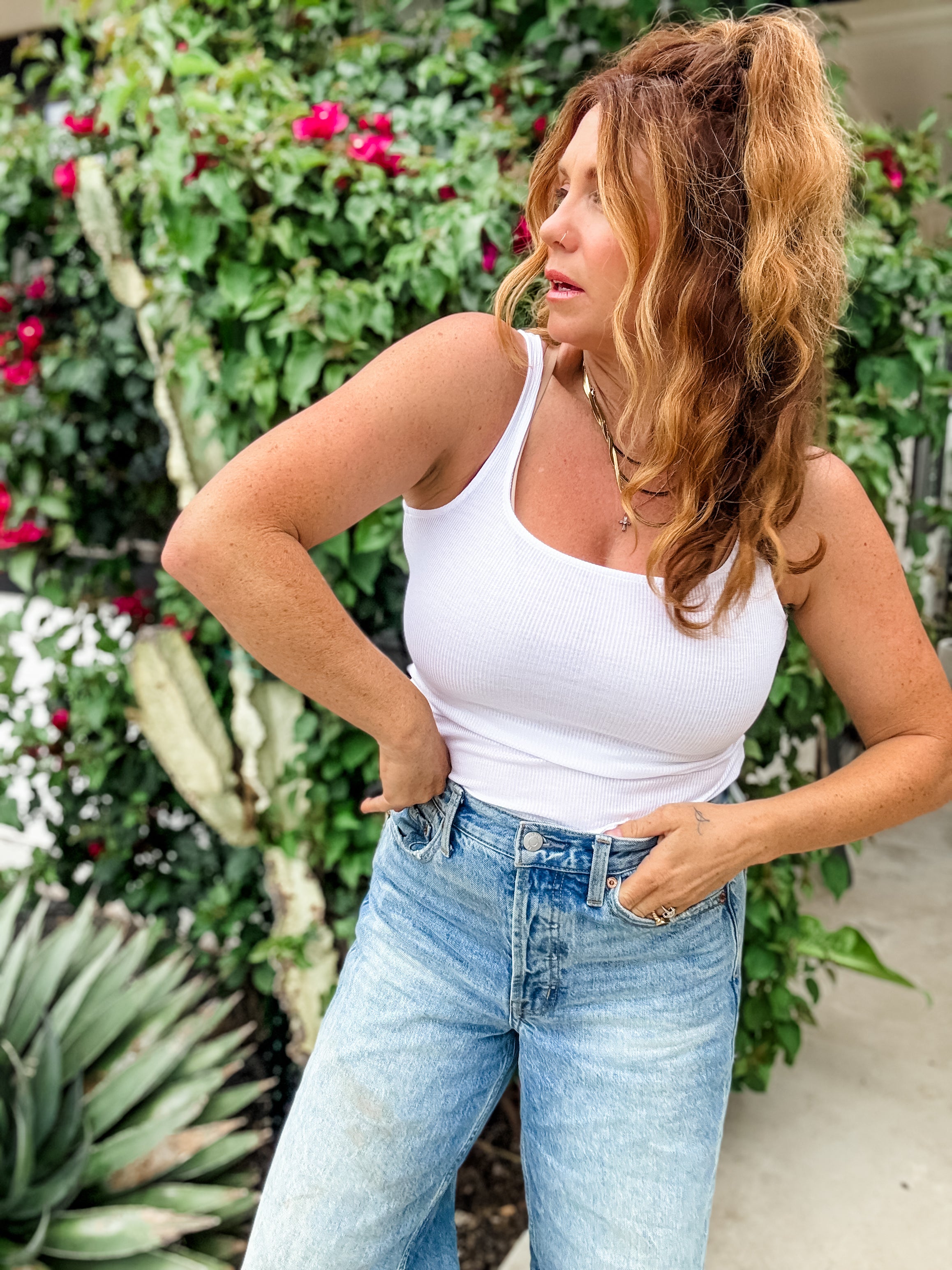 Project Social T Olsen Scoop Neck Rib Tank